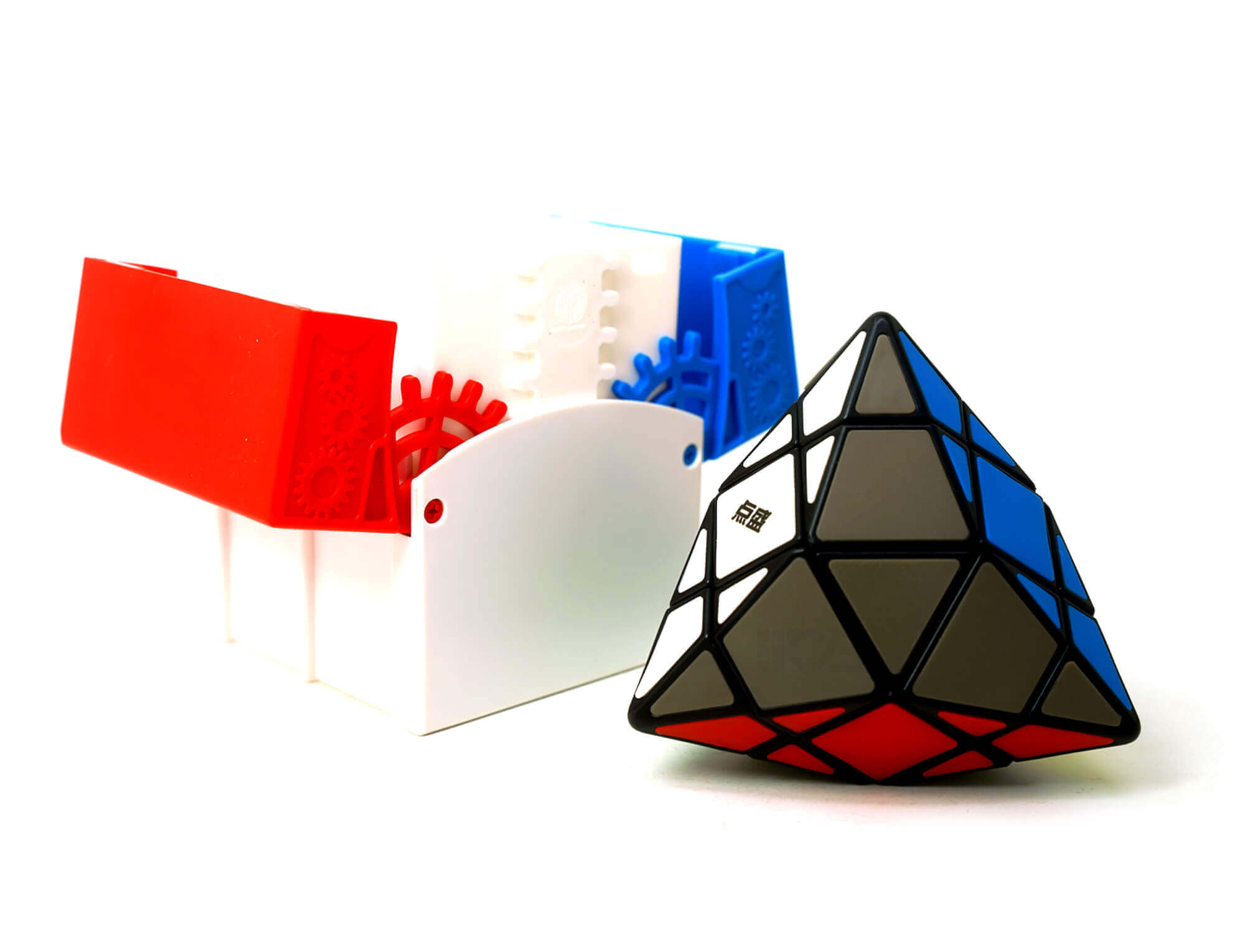 Hexagonal Dipyramid Galaxy SJZ Diansheng — vista frontal mostrando o formato de pirâmide hexagonal dupla stickerless