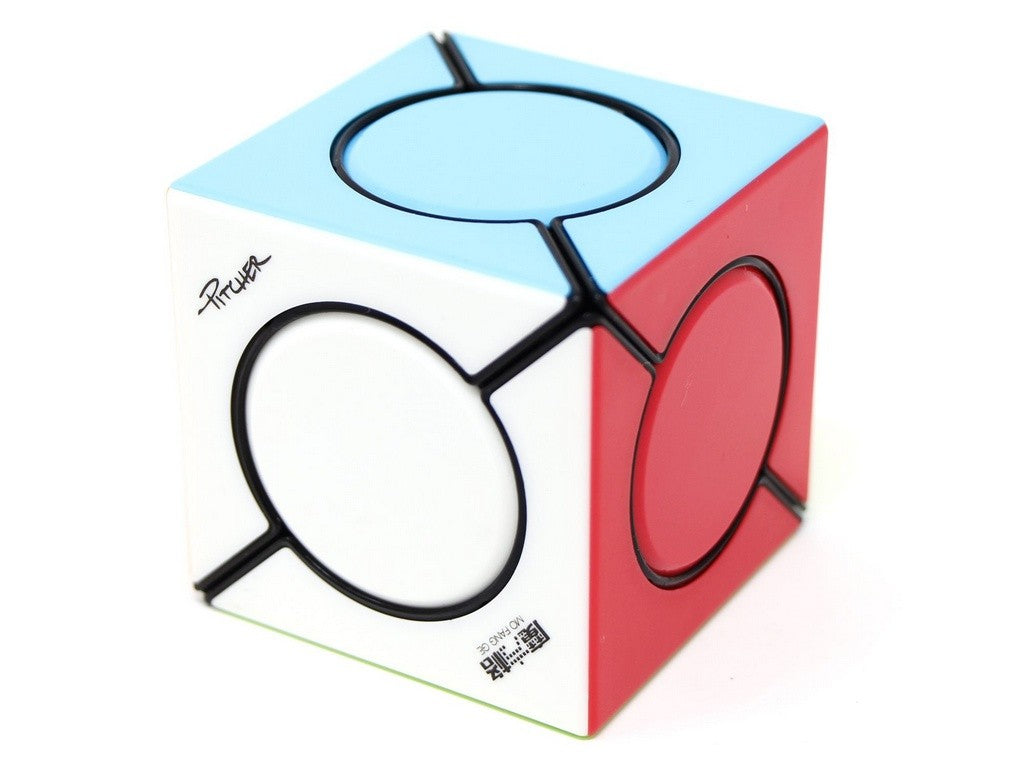 Six Spot Cube QiYi stickerless em posição girada, mostrando o mecanismo de rotação pelos cantos