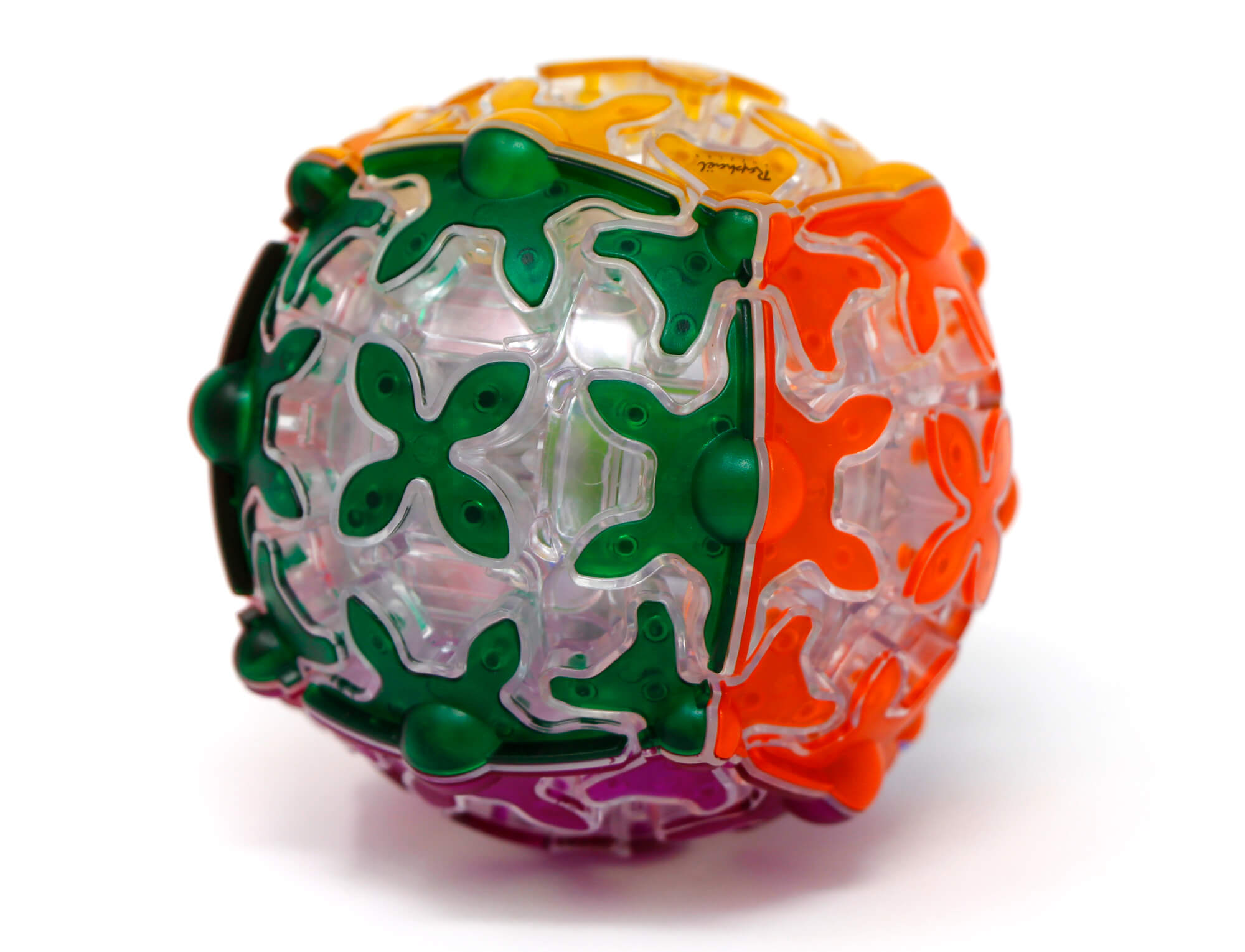 Detalhe das engrenagens do Gear Ball transparente QiYi