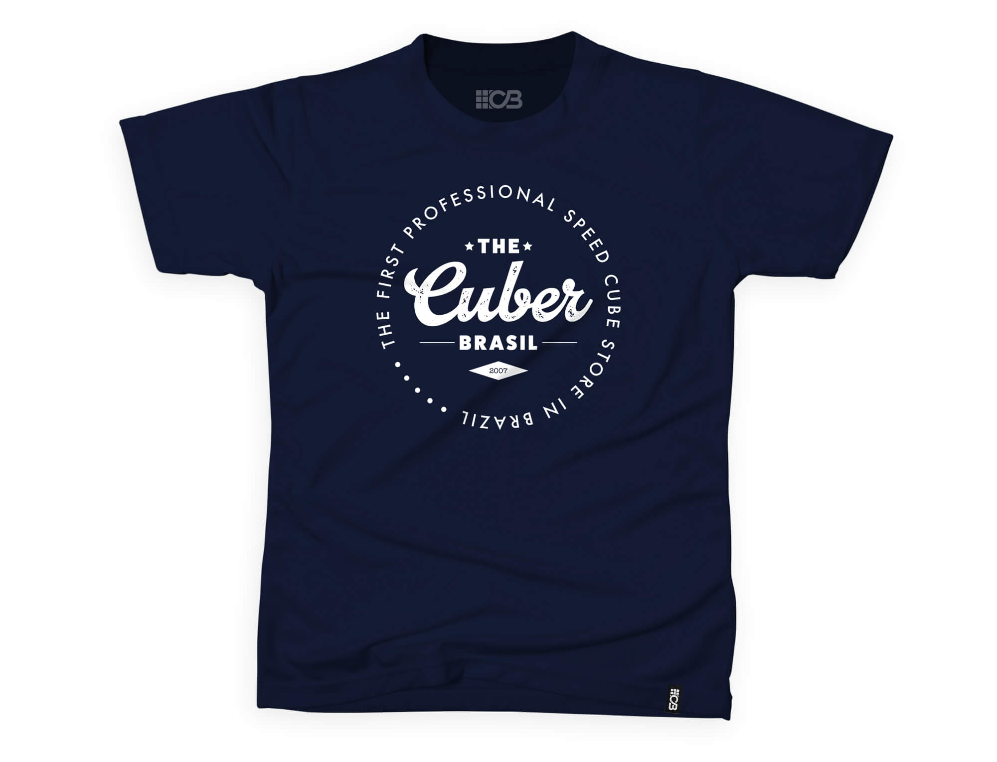 Camiseta Cuber Retrô baby look com estampa vintage do universo Cuber Brasil, vista frontal