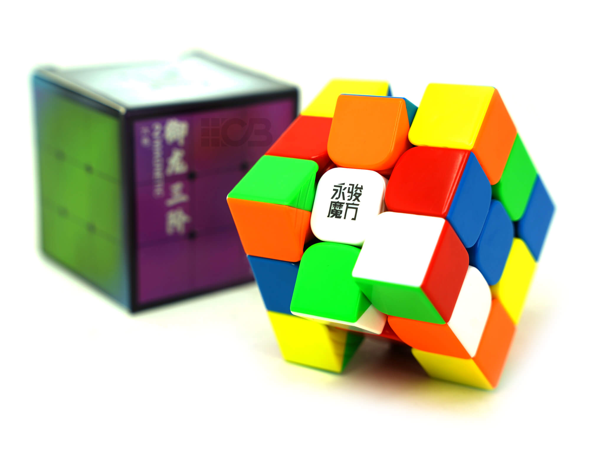 Cubo Mágico YJ Yulong V2M 3x3 — vista superior destacando o alinhamento magnético