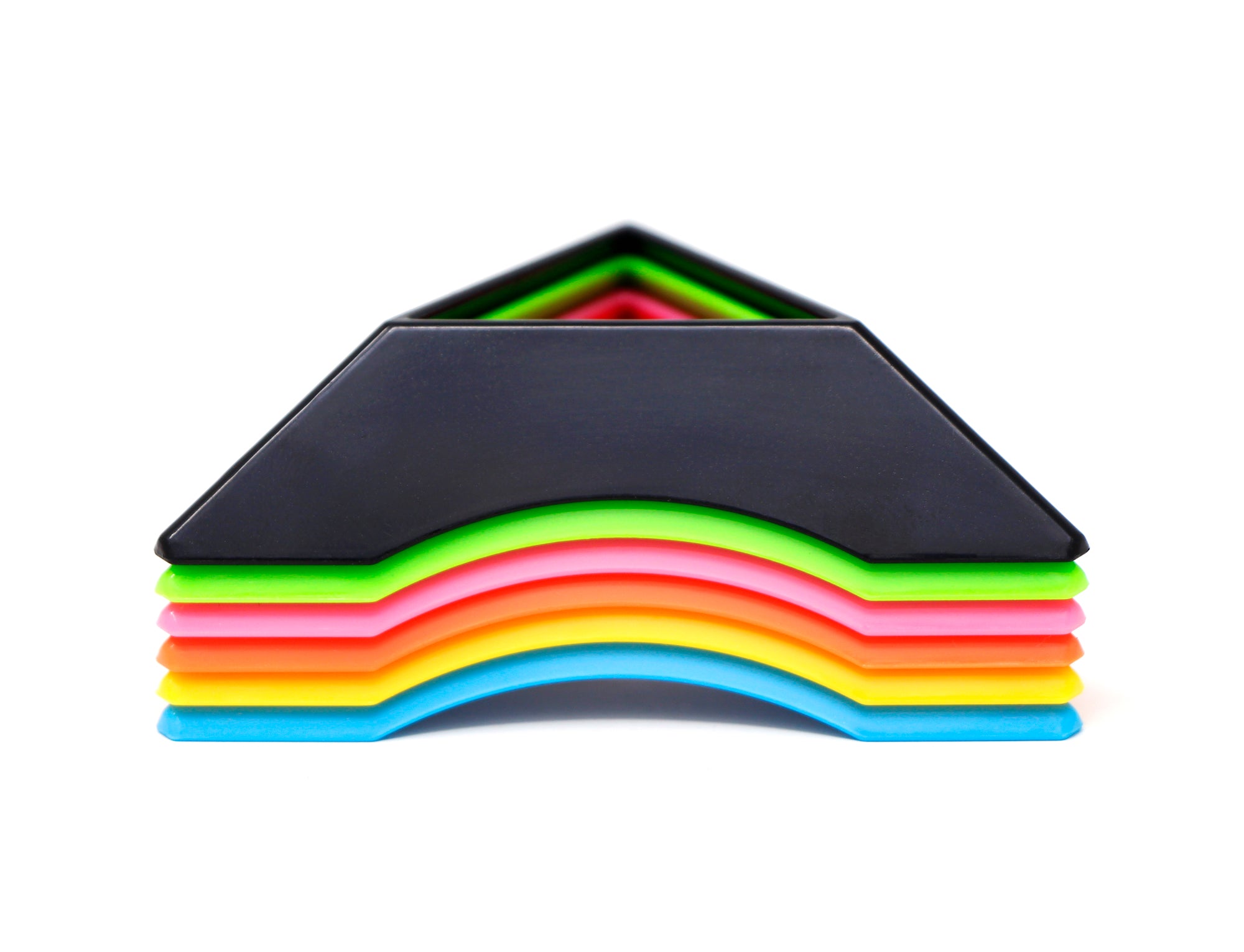 Base expositora sortida para Cubo Mágico em plástico colorido