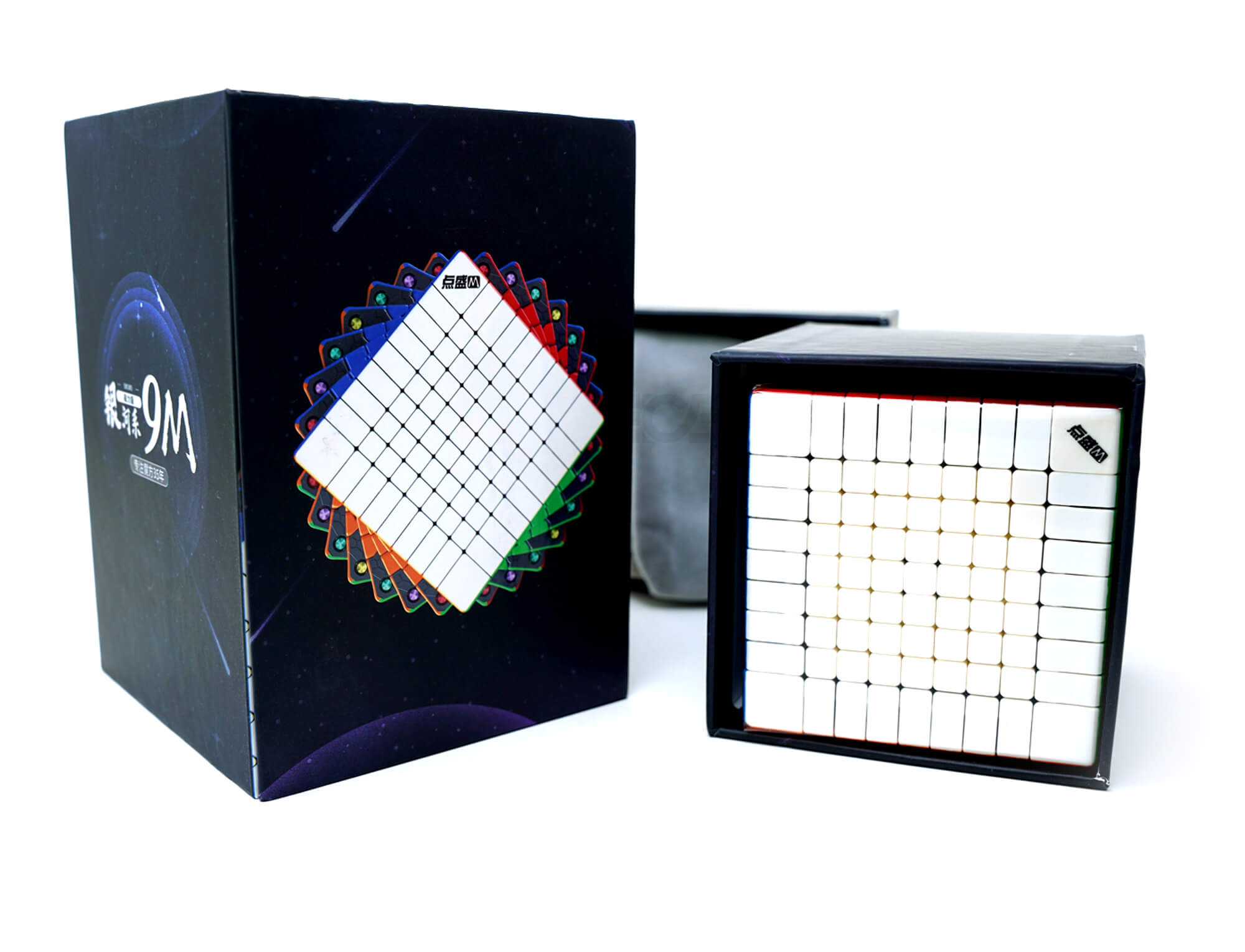 Cubo Mágico 9x9 Galaxy Magnético Diansheng — vista de cima destacando as 9 colunas