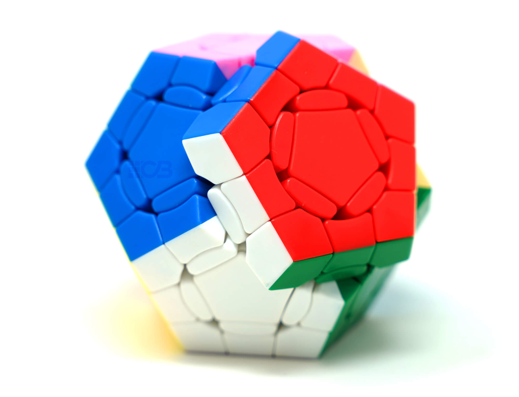 Megaminx Crazy Colorido SengSo visto de frente, mostrando as faces multicoloridas do dodecaedro