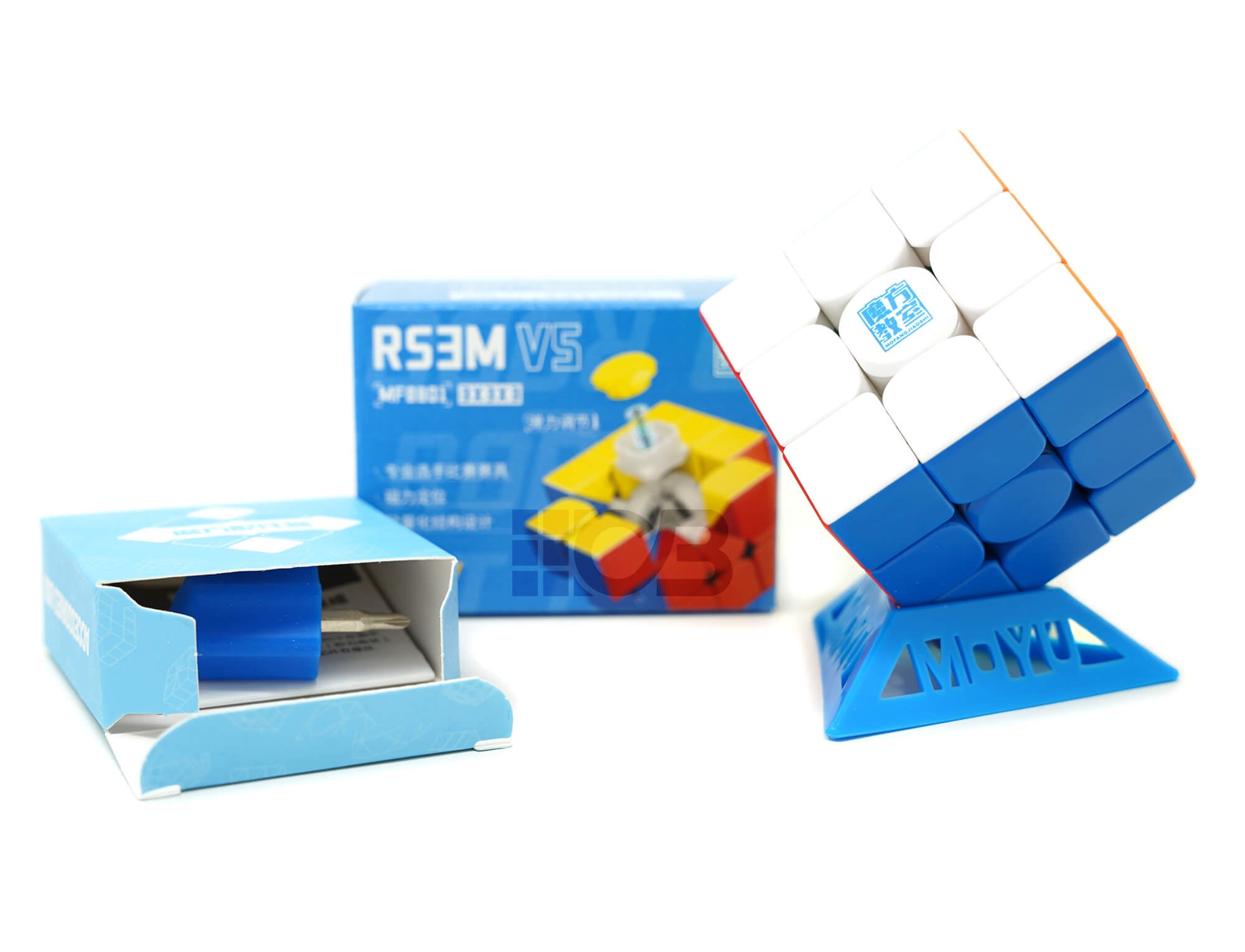 Detalhe das quinas e bordas do Cubo Mágico MoYu RS3M V5