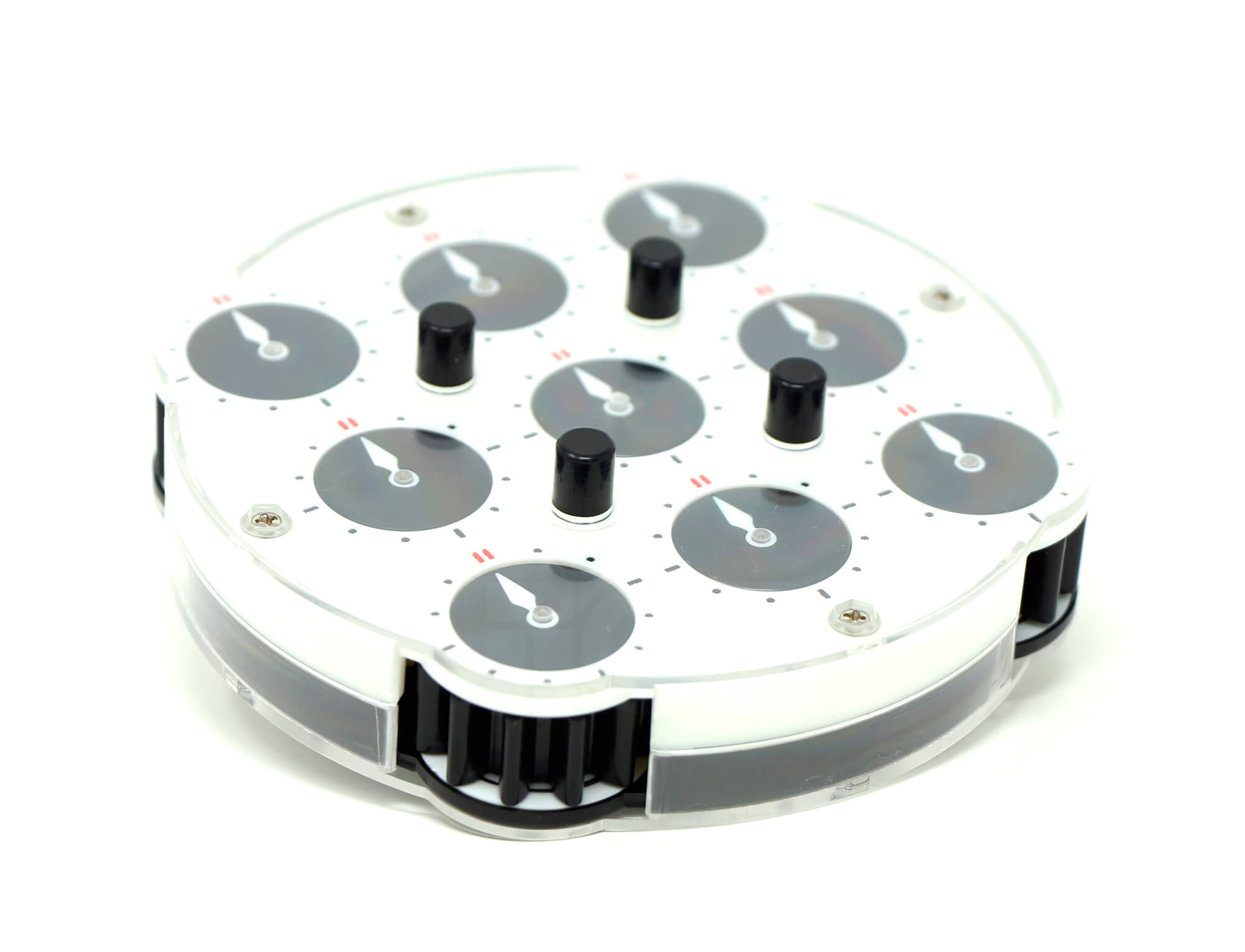 Clock Magnético QiYi em ângulo lateral destacando espessura e acabamento