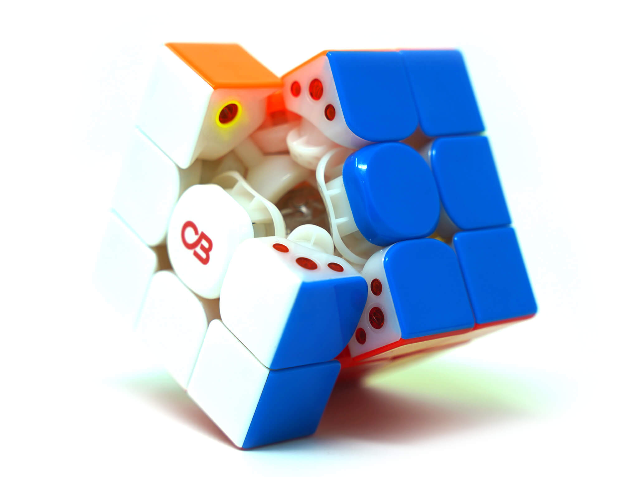 Cubo Mágico 3x3 X-Man Tornado V4 Pioneer UV MagLev Ball Core Cuber Pro — vista frontal stickerless