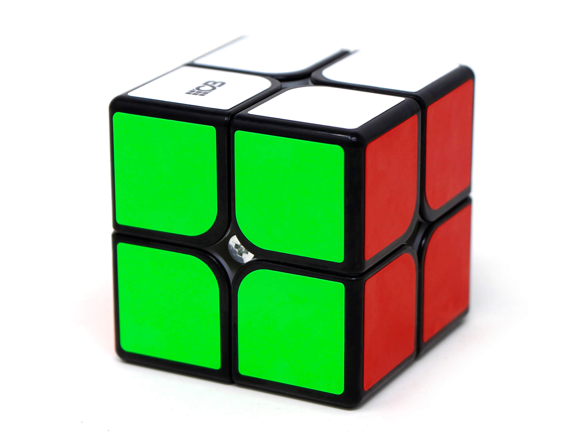 Parte frontal da embalagem Cuber Pro com o Cubo Mágico 2x2 em destaque