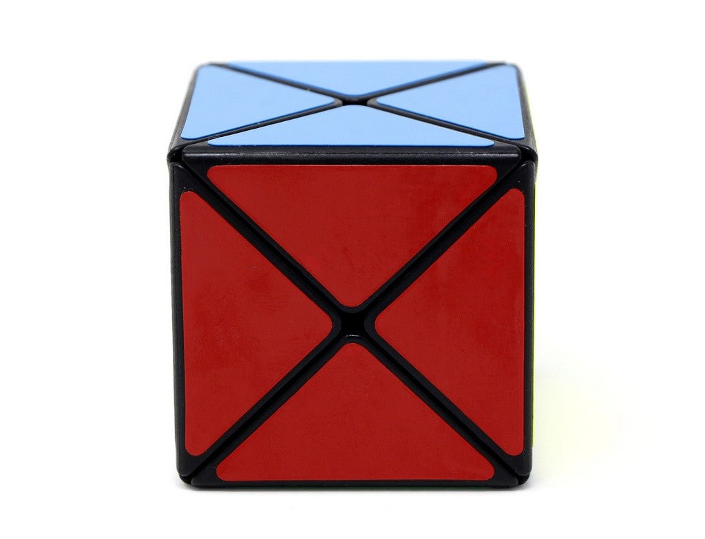 Cuboide Dino X QiYi parcialmente embaralhado sobre fundo neutro