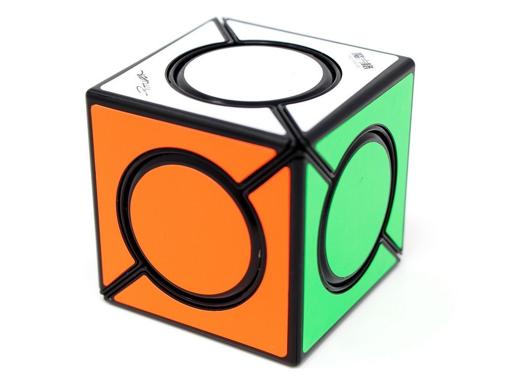 Six Spot QiYi stickerless — detalhe do mecanismo de encaixe por clique entre as camadas