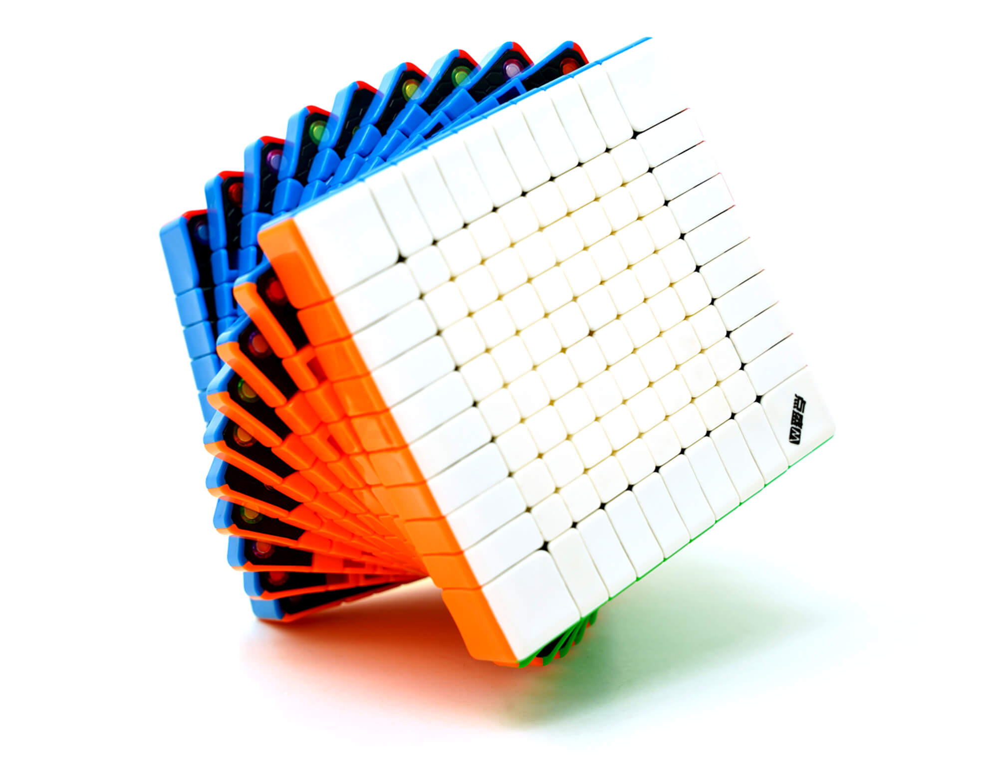 Cubo Mágico 10x10 Galaxy Magnético Diansheng — vista frontal stickerless