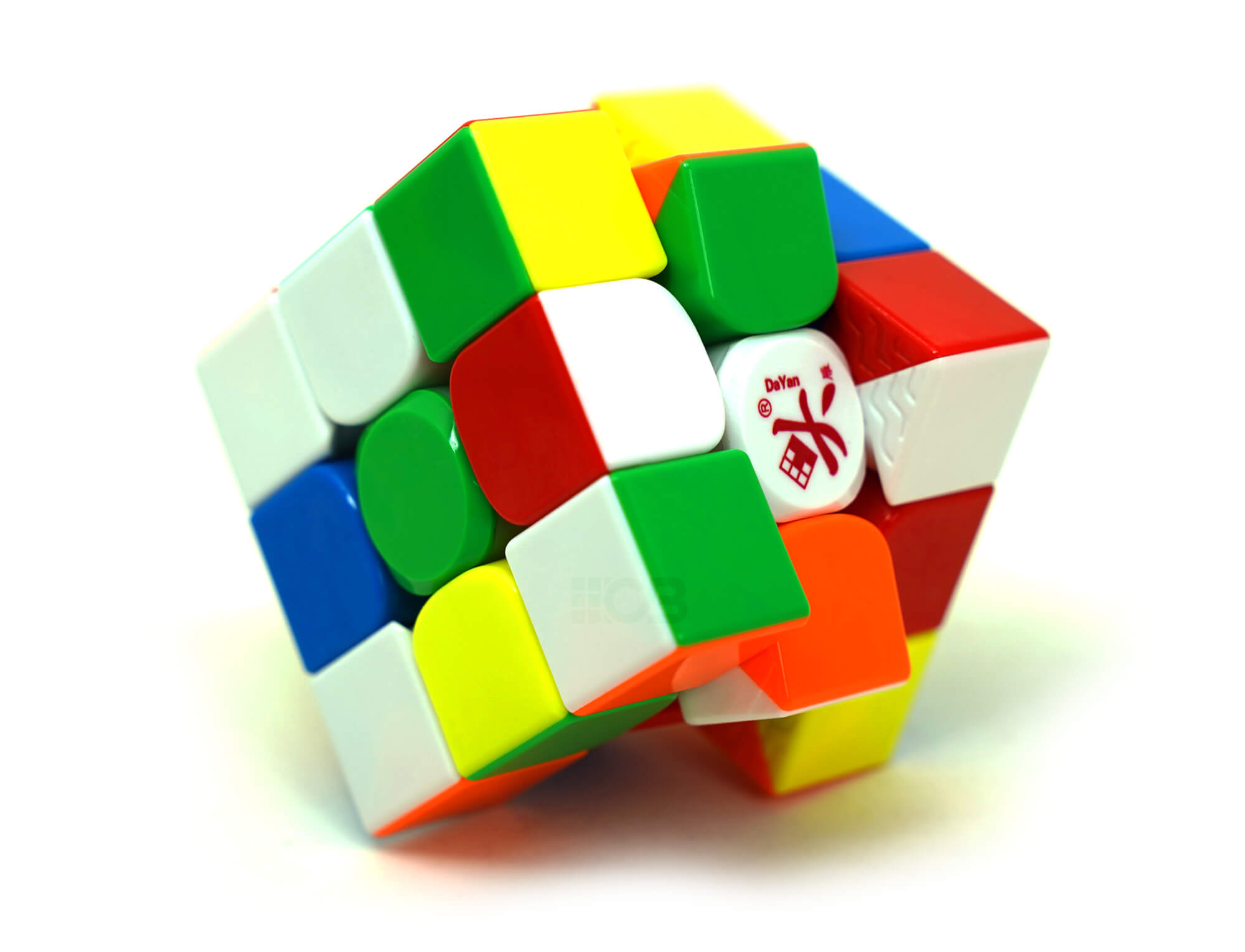 Cubo Mágico 3x3 Dayan Guhong Pro M Stickerless — vista frontal com cores vibrantes