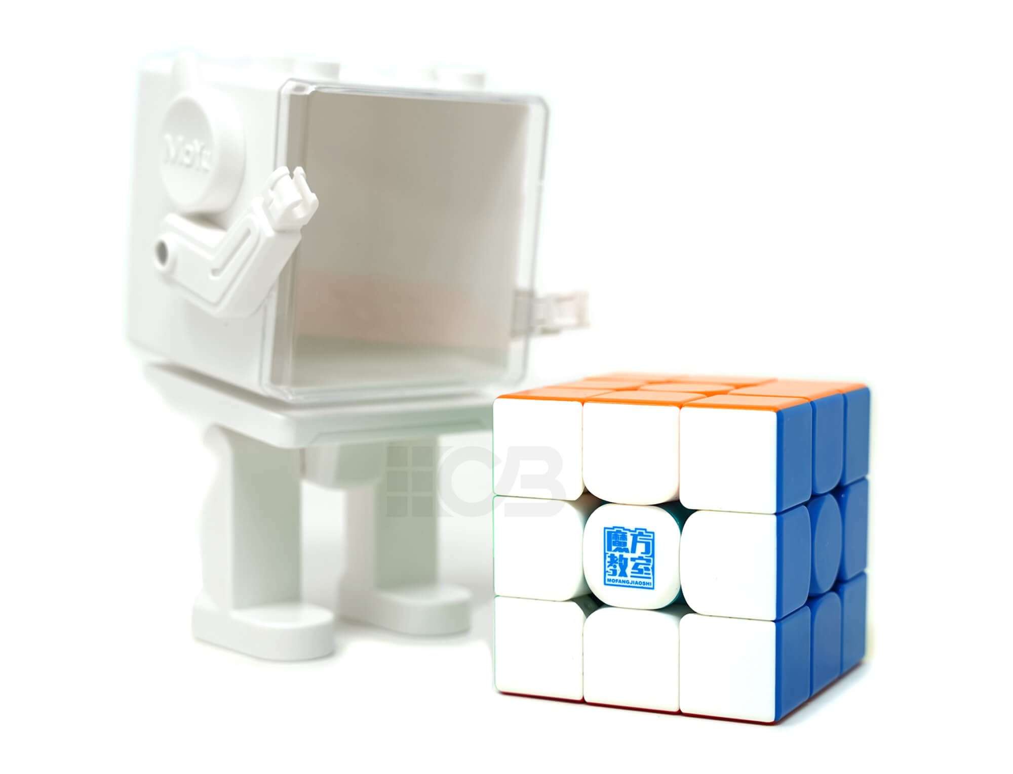 Cubo Mágico 3x3 MoYu RS3M V5 em movimento — ângulo mostrando giro das camadas