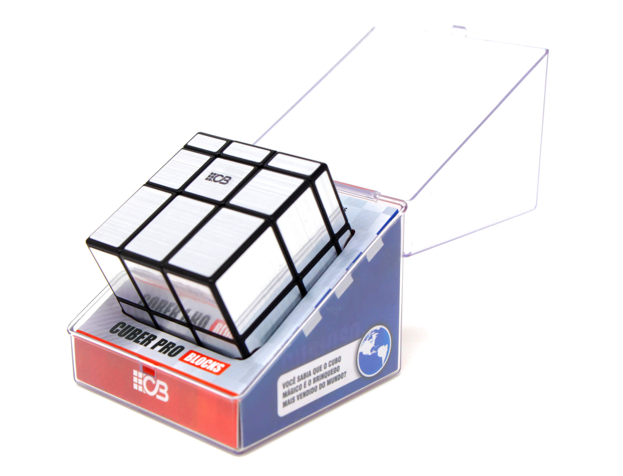 Mirror Blocks 3x3 Cuber Pro — cubo embaralhado visto de frente