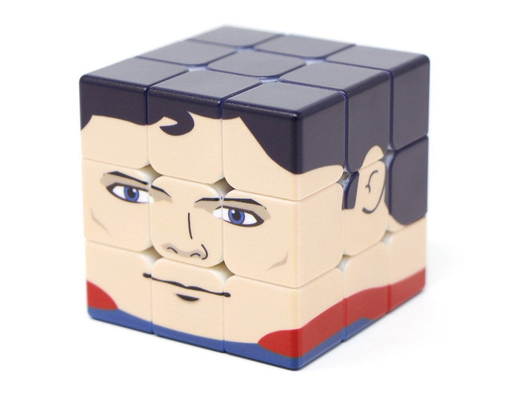 Cubo Mágico 3x3 Superman Vinci Cube com impressão UV — vista frontal mostrando o tema do Superman nas faces