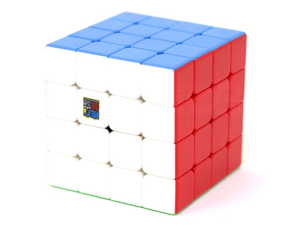 Cubo Mágico 4x4 MoYu Meilong Stickerless — ângulo lateral destacando as camadas do cubo