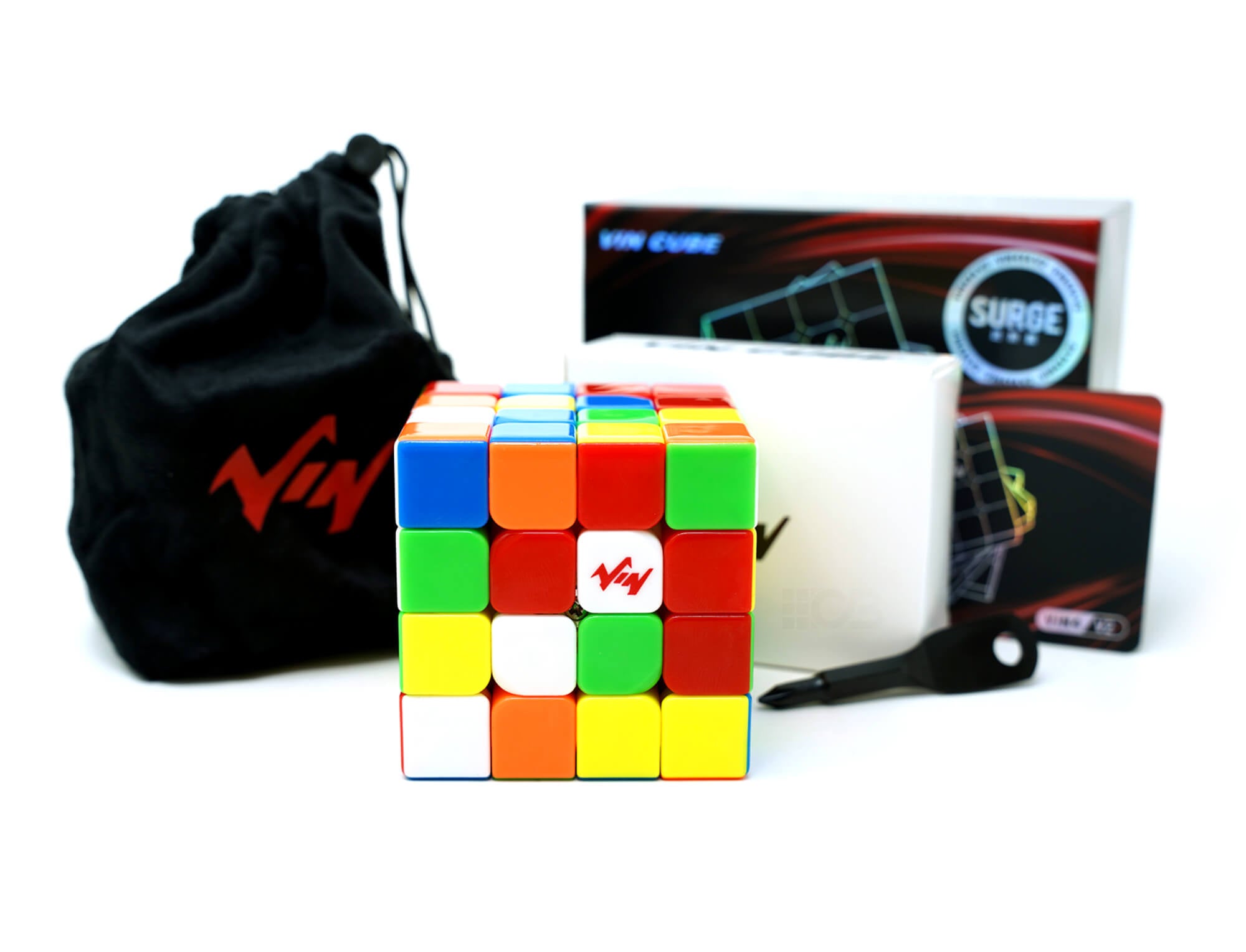 Vista lateral do Cubo Mágico 4x4 Surge V2 Vin Cube destacando o acabamento UV Coated