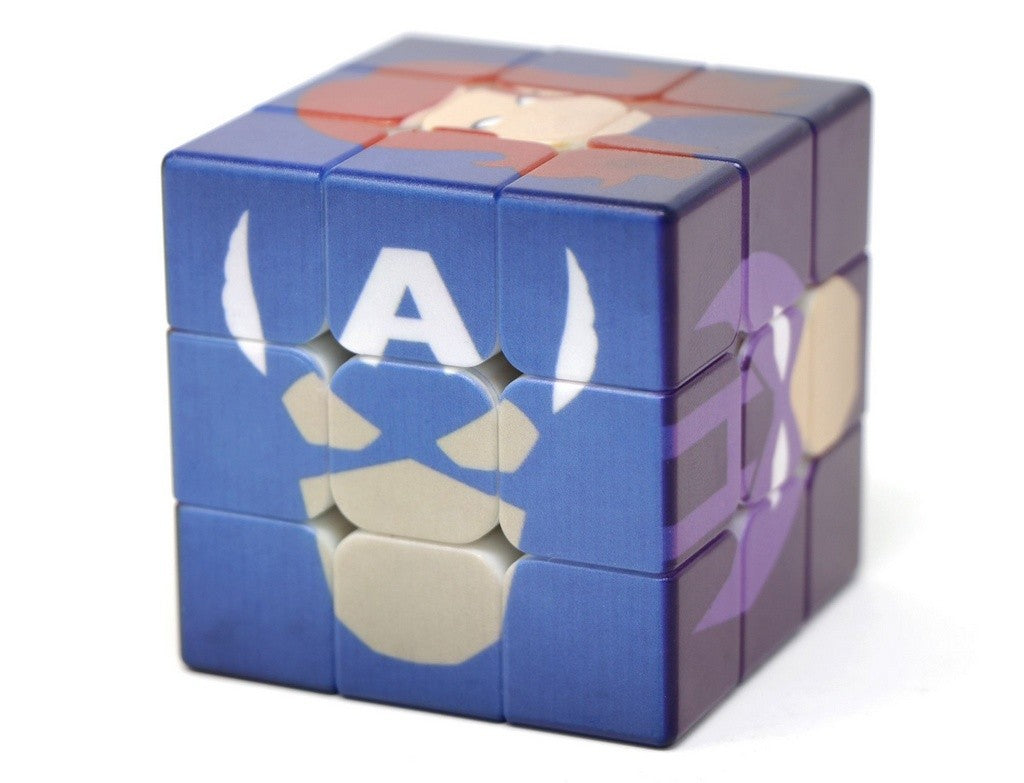 Cubo Mágico Marvel Vinci Cube — detalhe lateral com impressão colorida dos heróis