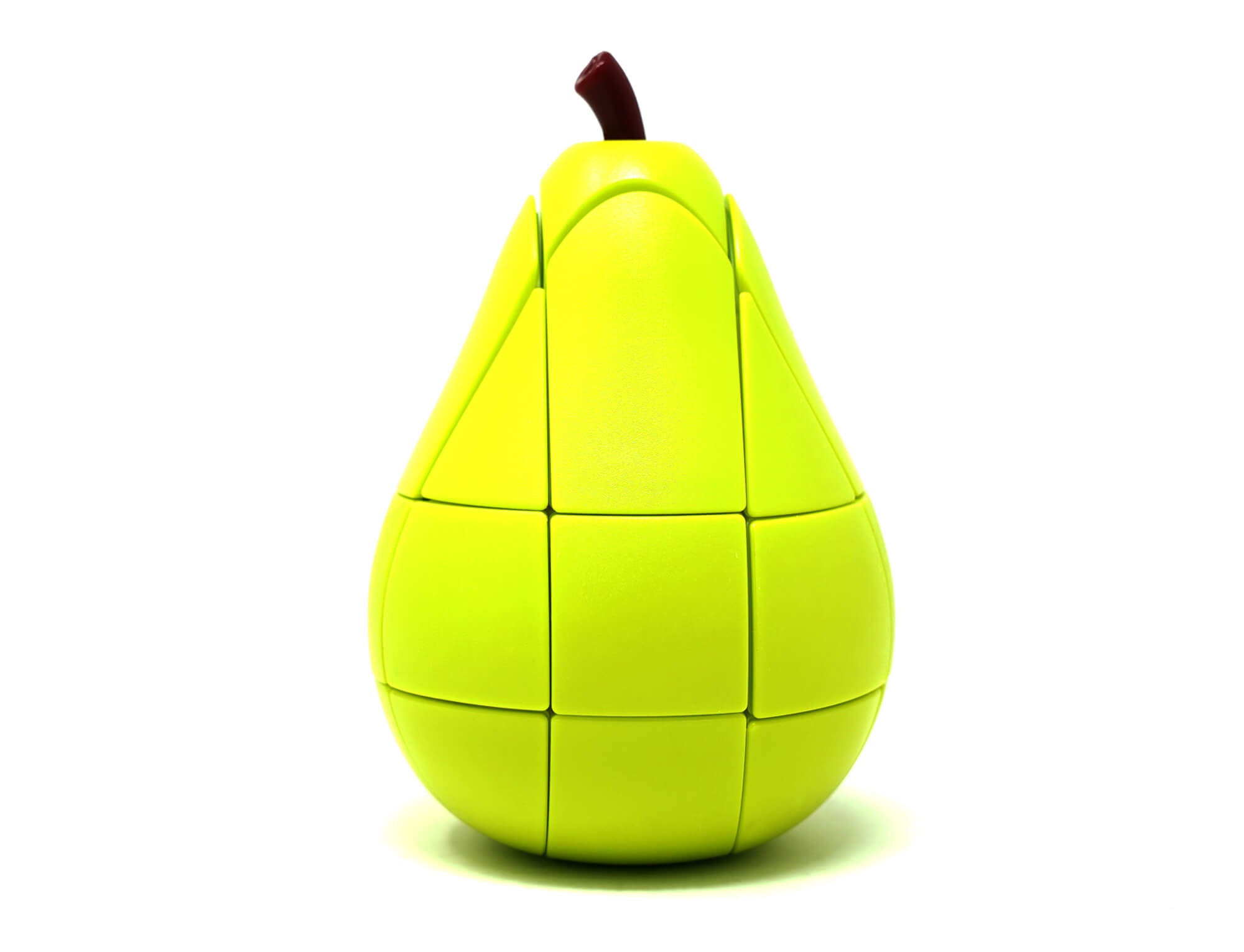 Cubo mágico shape mod Pera Fanxin — vista frontal mostrando o formato de pera com peças coloridas