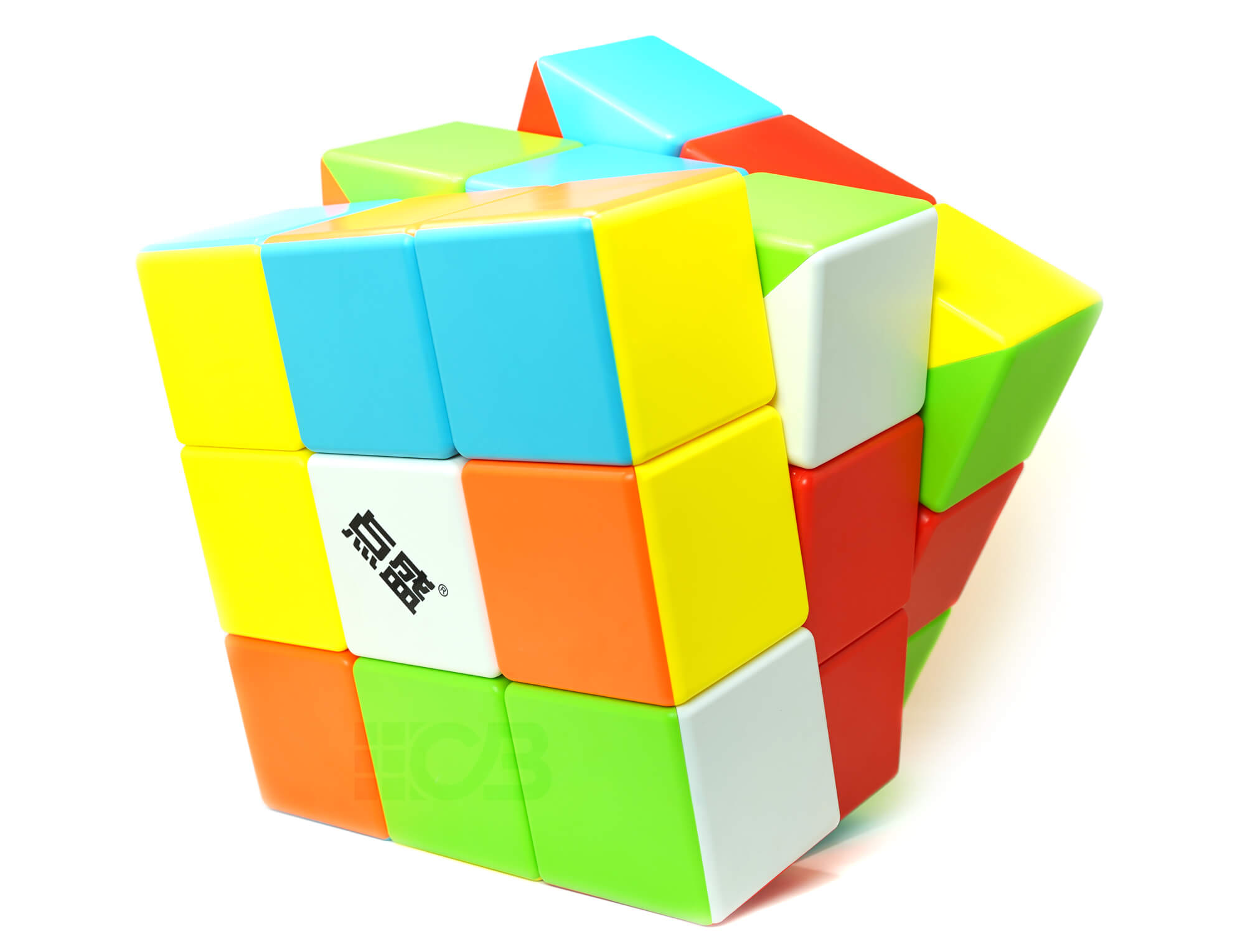 Cubo Mágico 3x3 Ultra Gigante QiYi com referência de escala mostrando o tamanho impressionante do produto