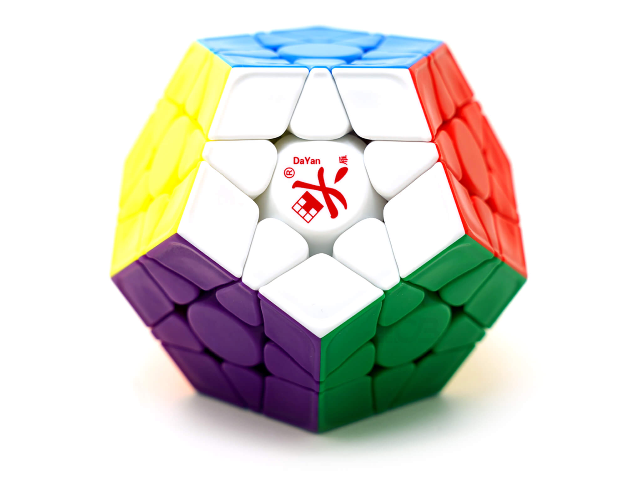 Vista superior do Megaminx WuMo Pro+ MagLev com as peças no formato dodecaedro