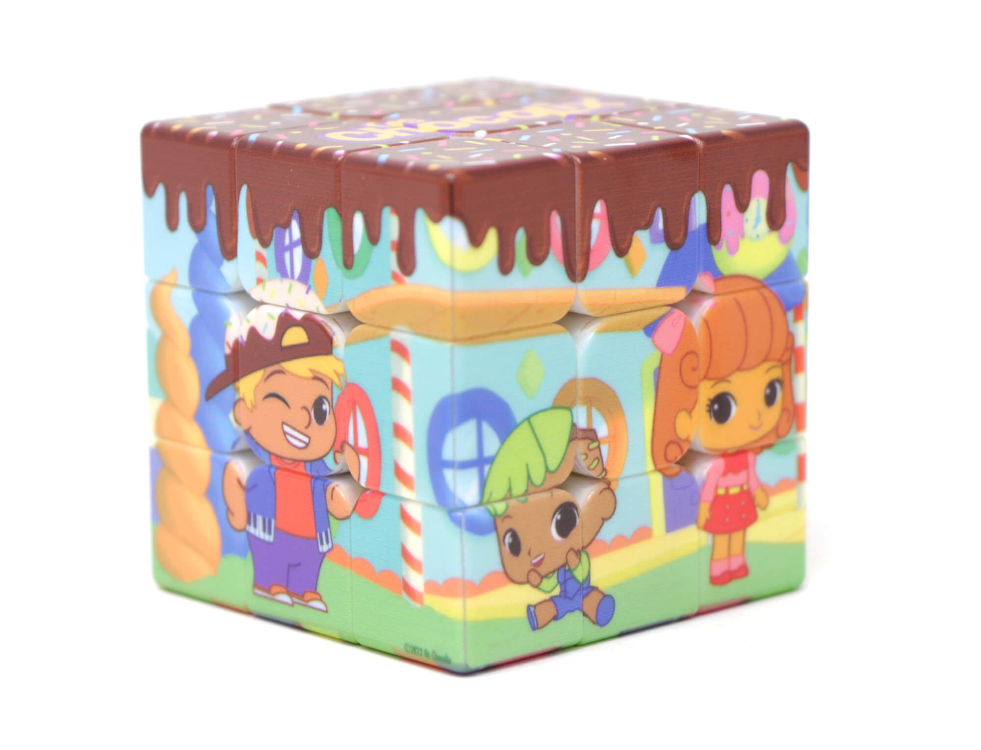 Cubo Mágico Os Chocolix — modelo 3 com personagens estampados nas peças