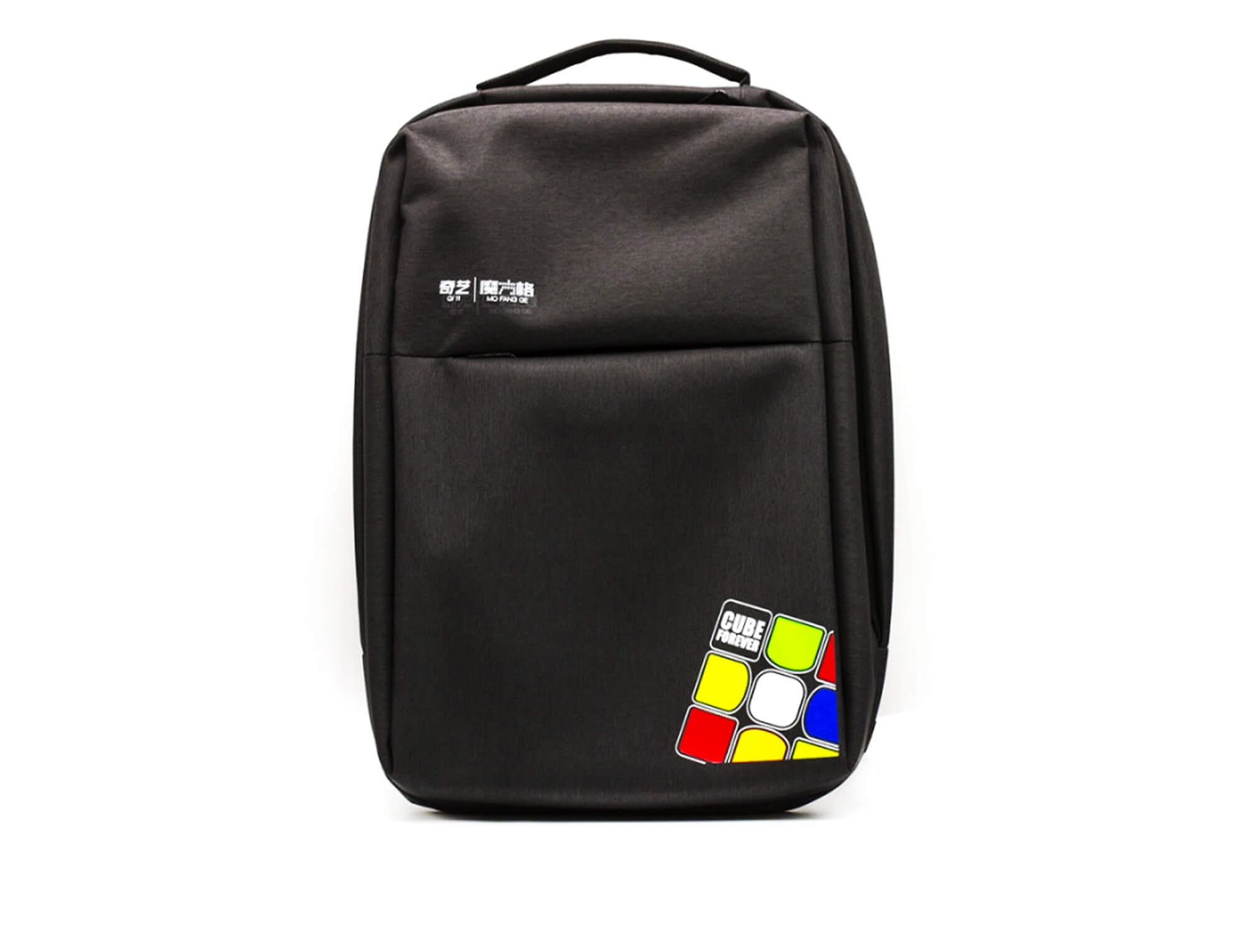 Mochila QiYi para cubo mágico — detalhe lateral ou interior com organização para cubos