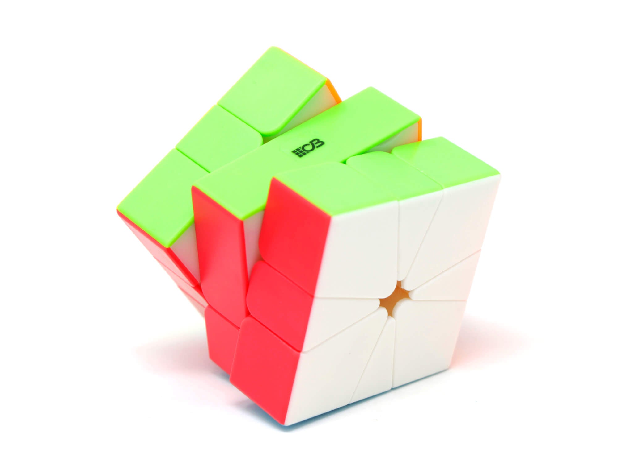 Detalhe das peças coloridas do Square-1 Cuber Pro sem adesivos