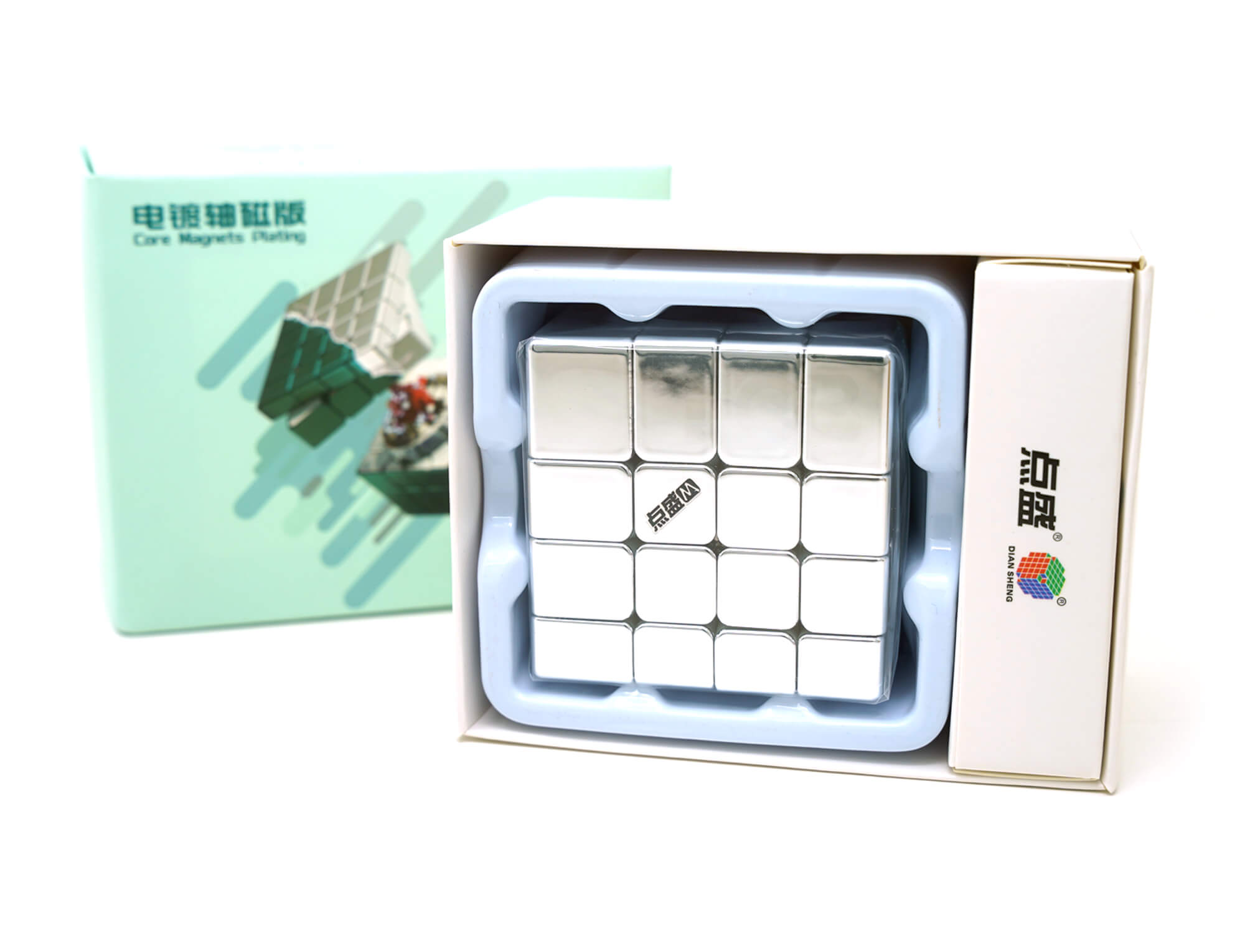 Mirror Blocks 4x4 Diansheng Ball Core visto de cima mostrando as camadas superiores