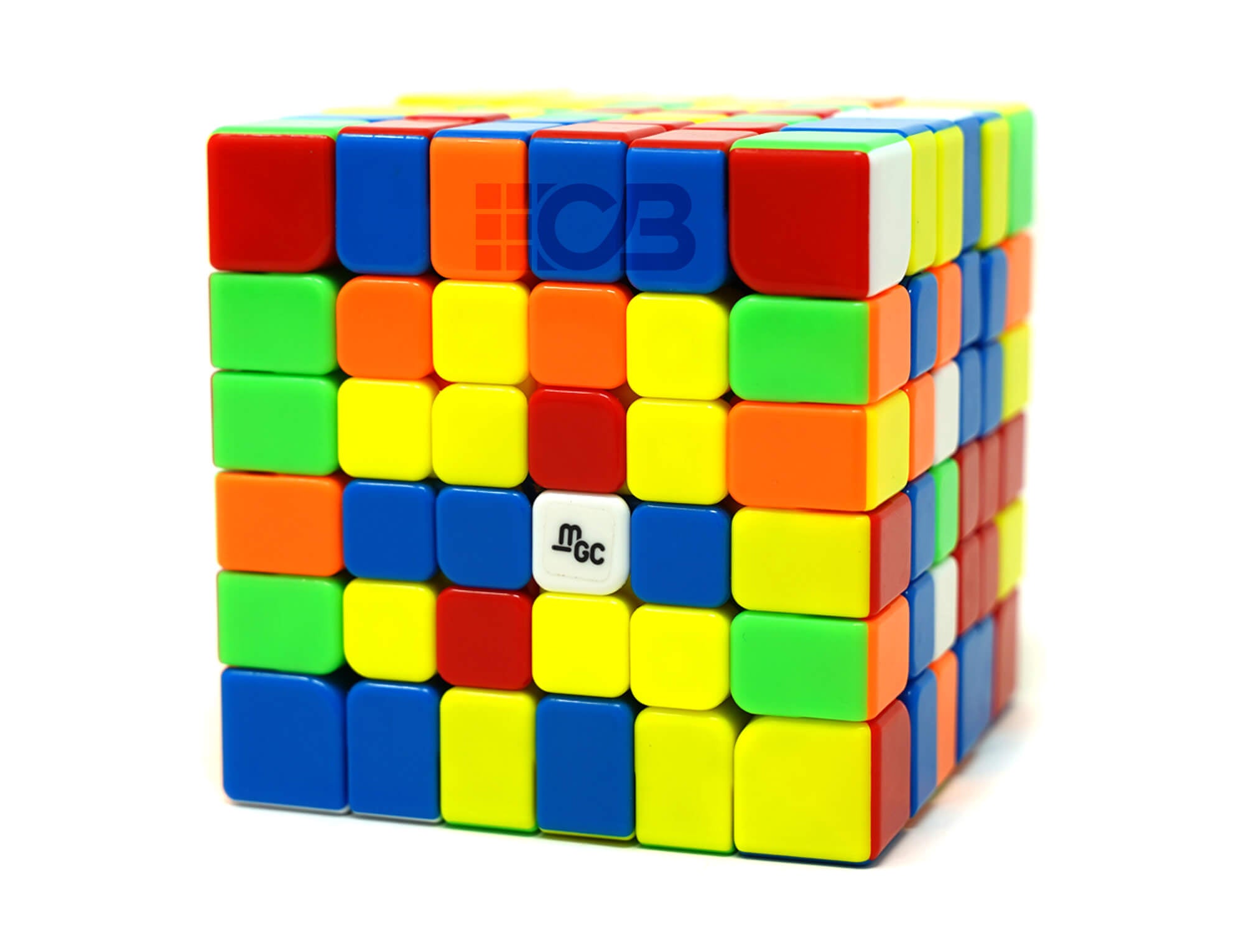 Cubo Mágico 6x6 YJ MGC parcialmente embaralhado em vista frontal