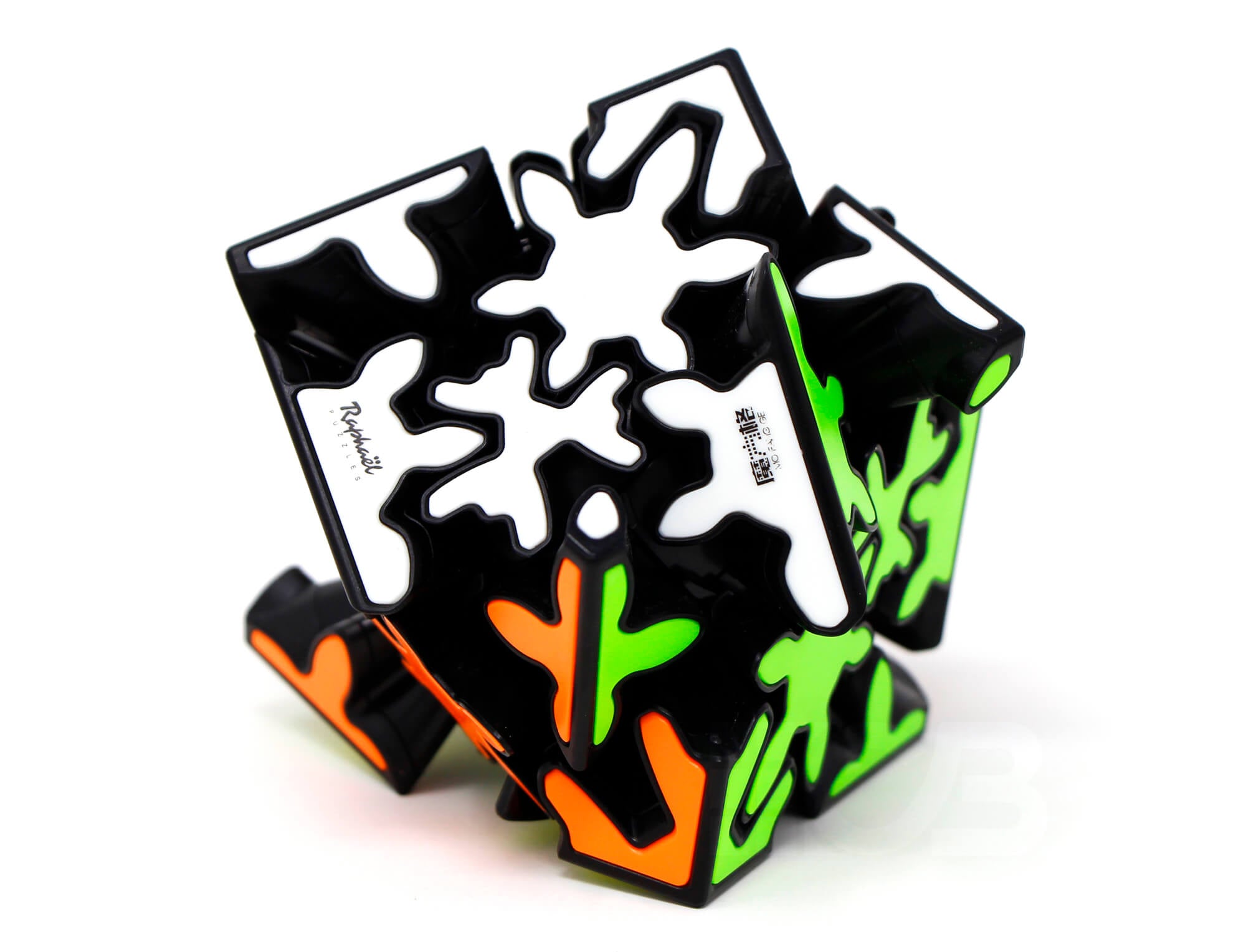 Gear Cube QiYi Crazy — detalhe das peças coloridas sem adesivos