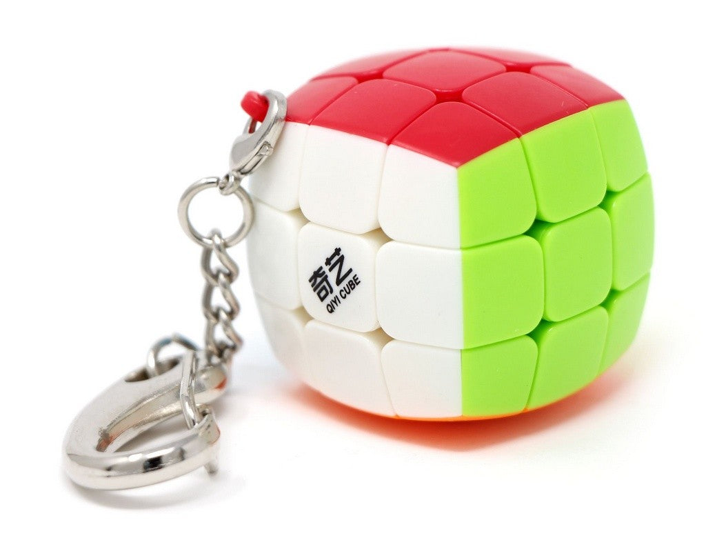 Cubo Mágico chaveiro QiYi 3x3 com argola metálica para prender em mochila