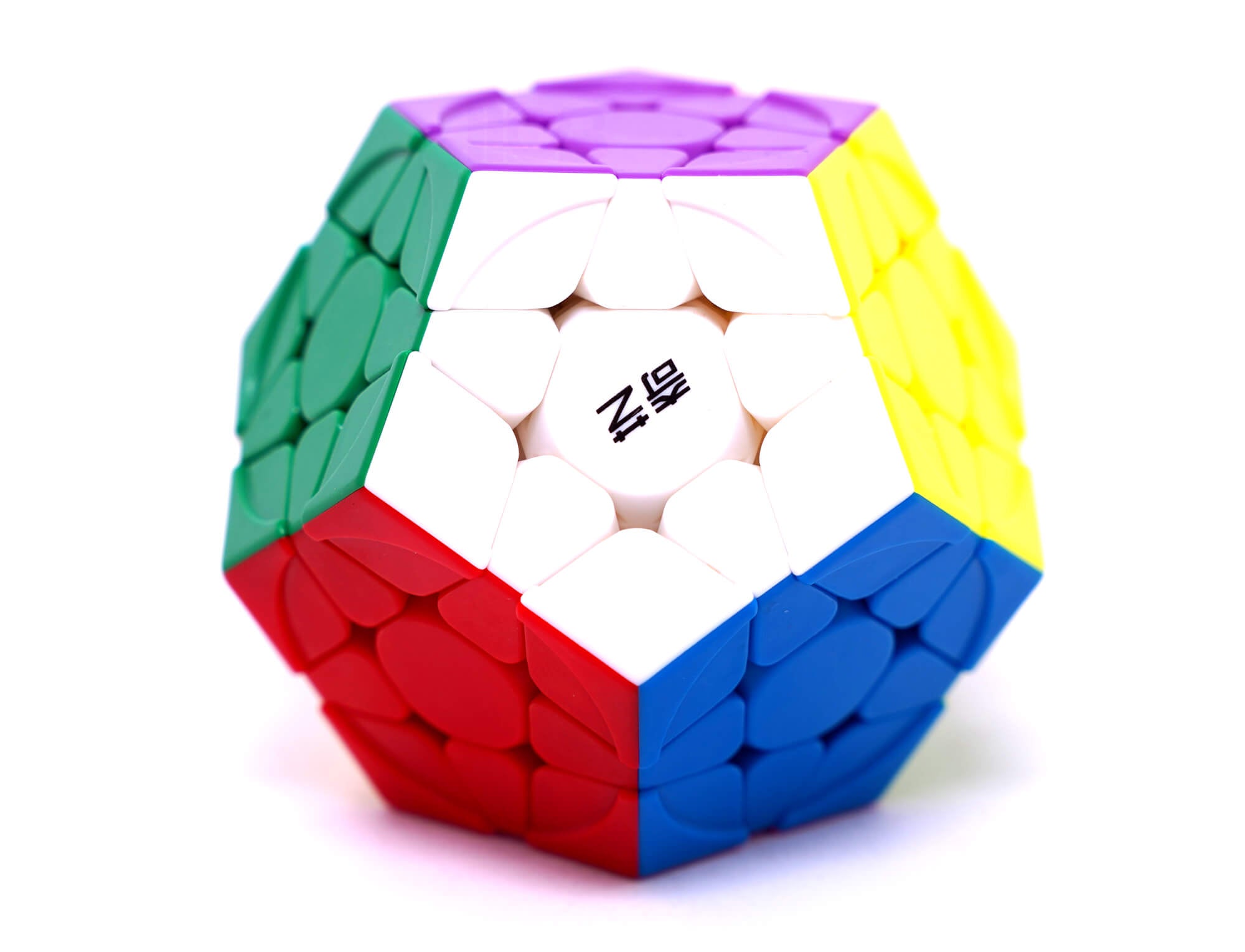 Megaminx QiHeng S2 QiYi stickerless — vista frontal mostrando as doze faces coloridas