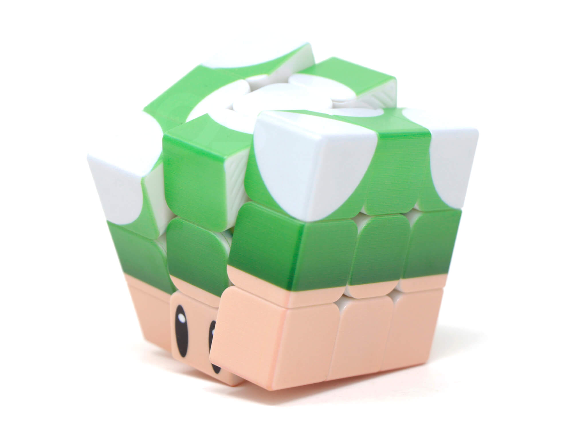 Cubo Mágico personalizado Vinci Cube — ângulo em perspectiva mostrando três faces