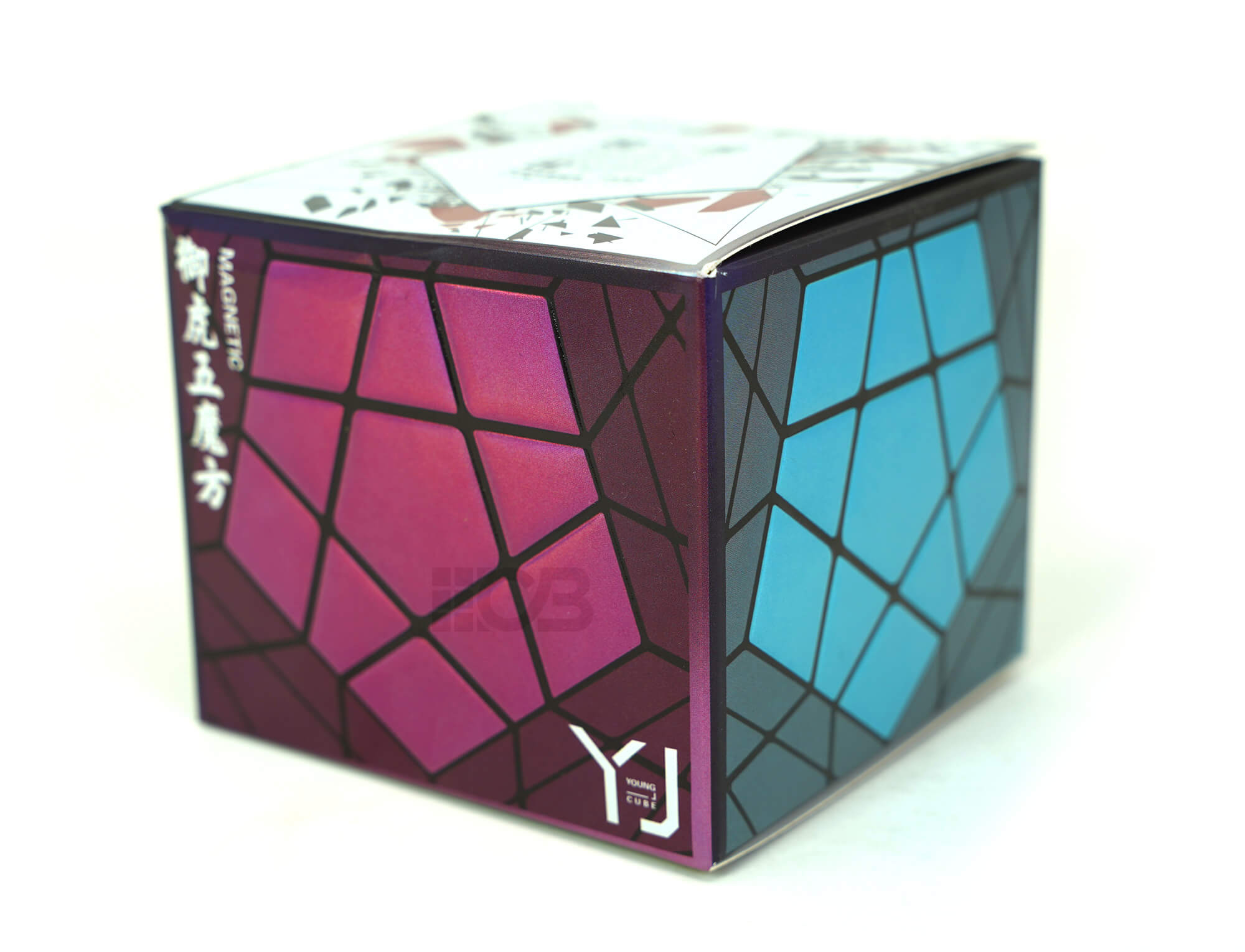 Embalagem do Megaminx YJ Yuhu V2M Magnético com logo YJ