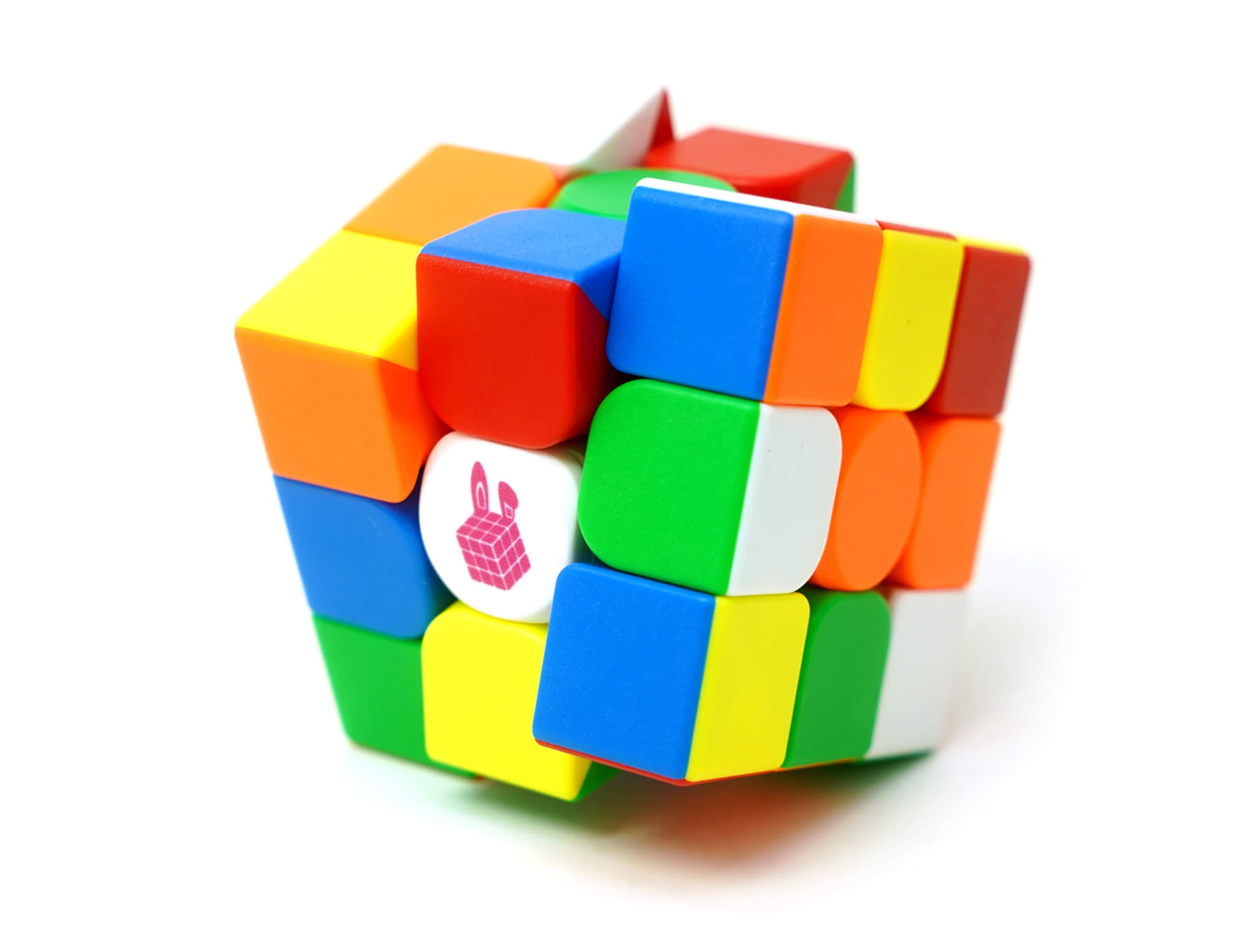Cubo mágico 3x3 SC Light com logo SC em rosa na center cap branca