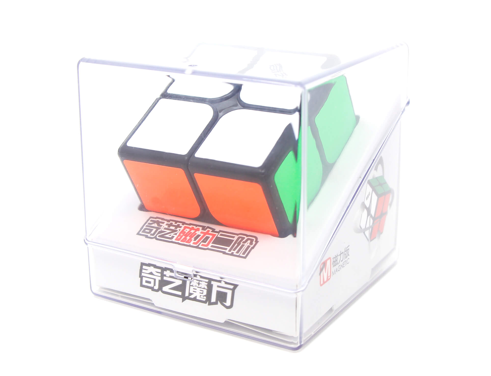 Vista frontal da caixa do Kit Cubo Mágico MS QiYi com os quatro modelos exibidos