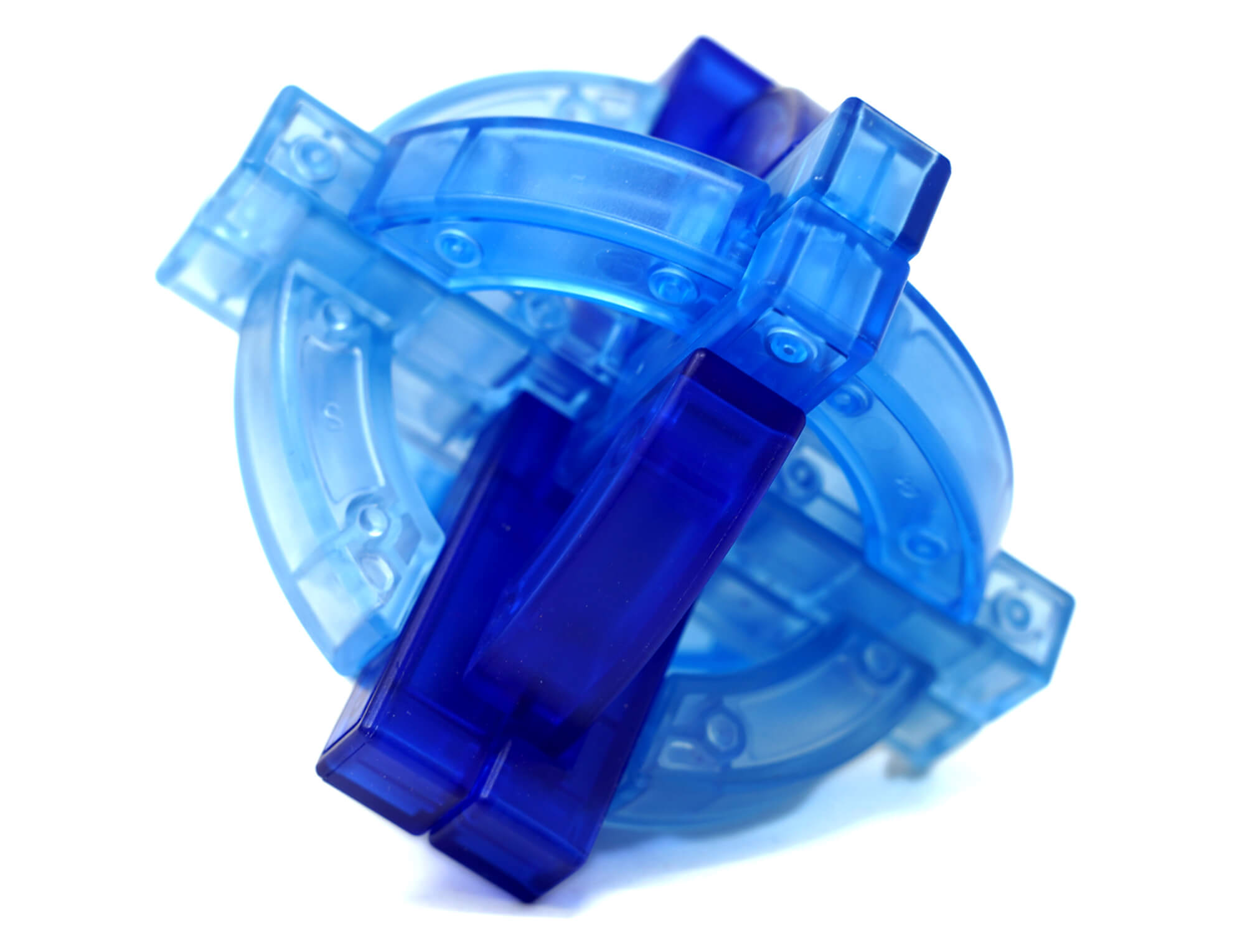 Quebra-cabeça Kong Ming Lock Sphere azul QiYi parcialmente desmontado
