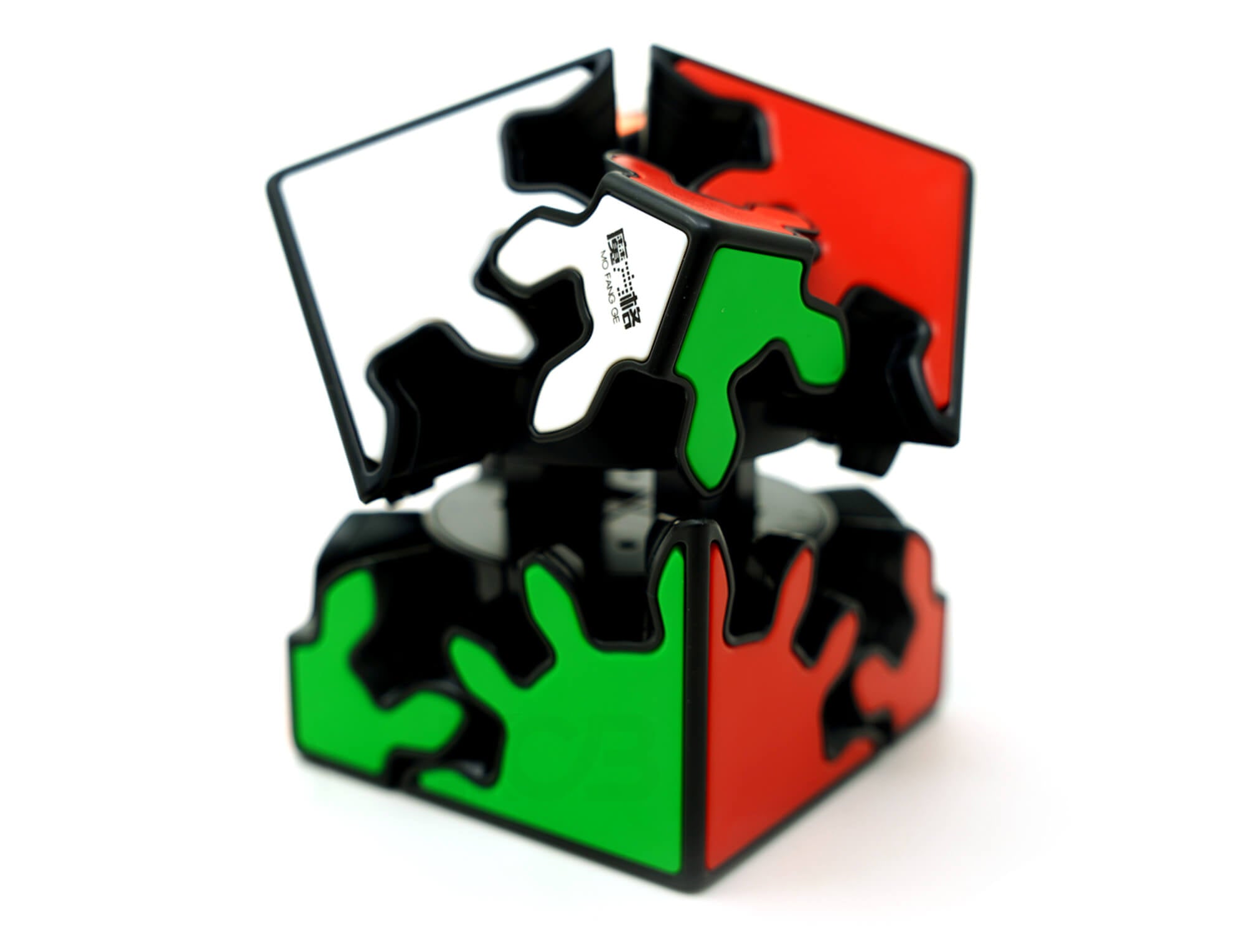 Gear Shift 2x2 HelloCube com movimento parcial evidenciando o giro sincronizado das camadas