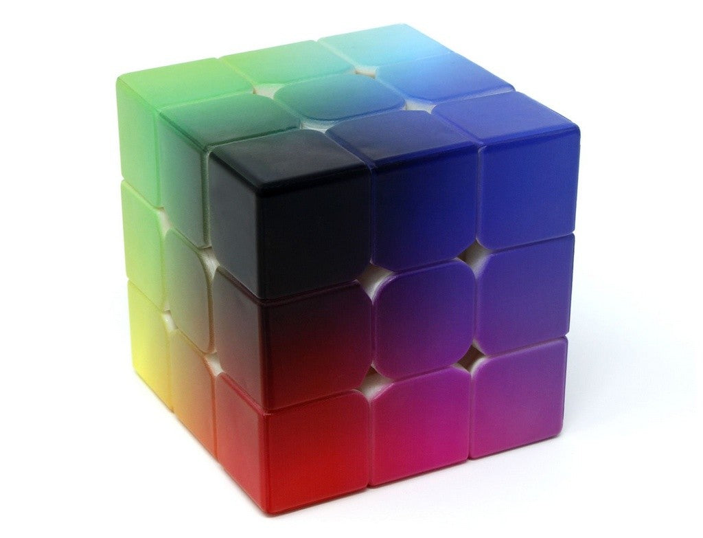 Detalhe da impressão UV RGB nas faces do Cubo Mágico 3x3 Vinci Cube — textura e nitidez da estampa