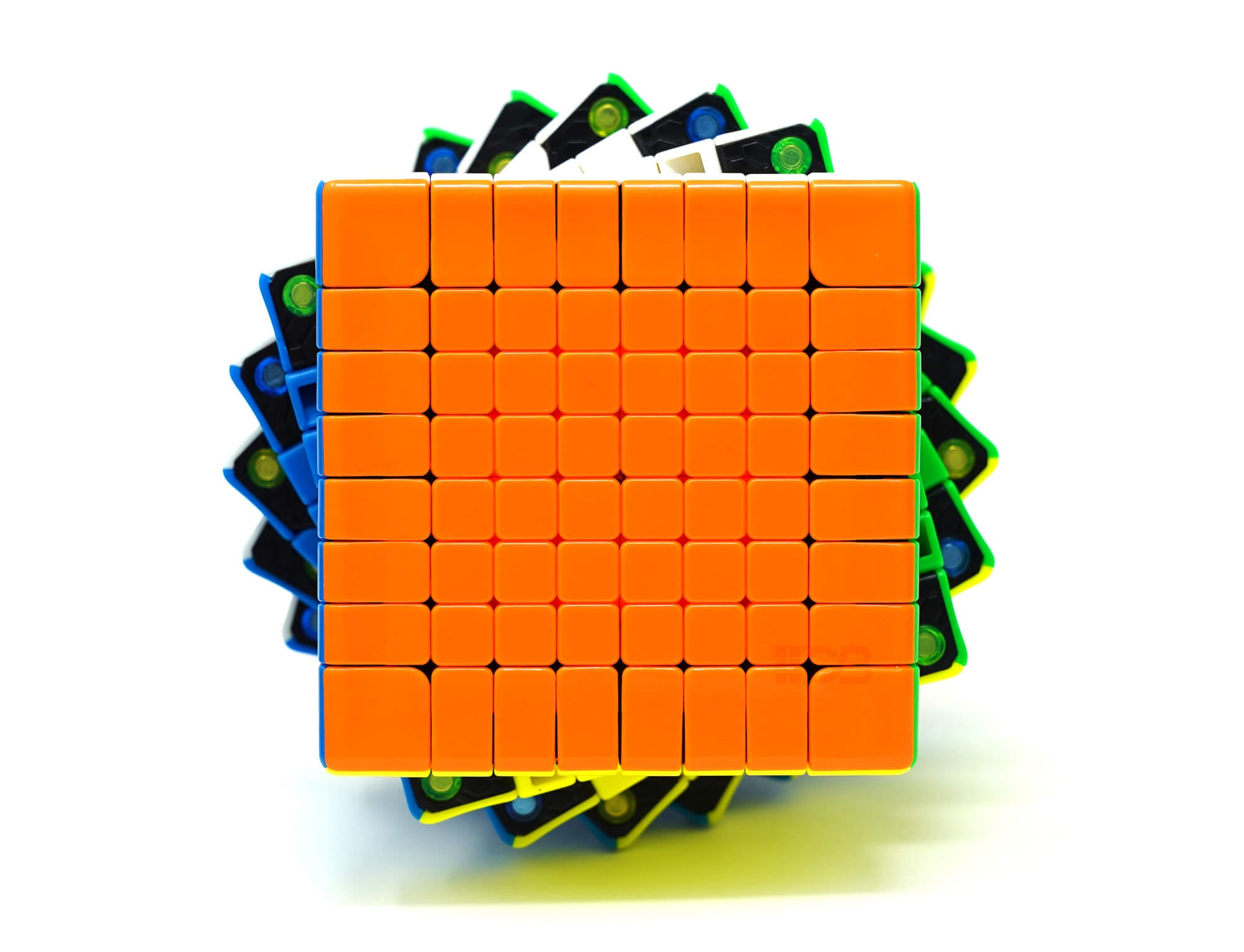 Cubo Mágico 8x8 Diansheng Galaxy Magnético stickerless — vista frontal com todas as faces visíveis