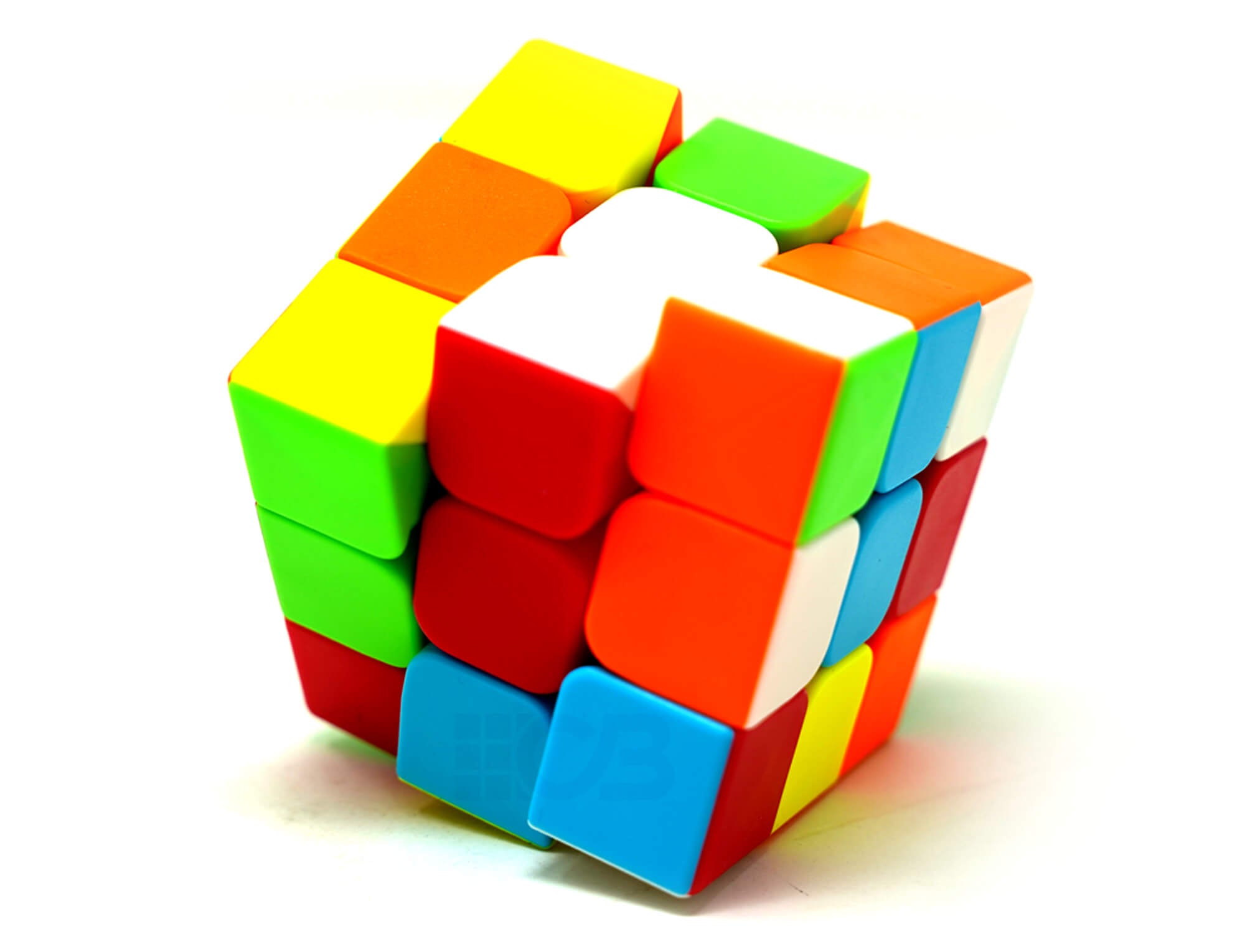 Cubo Mágico 3x3 Color Brick Fanxin com peças em formato de tijolinhos coloridos, vista frontal