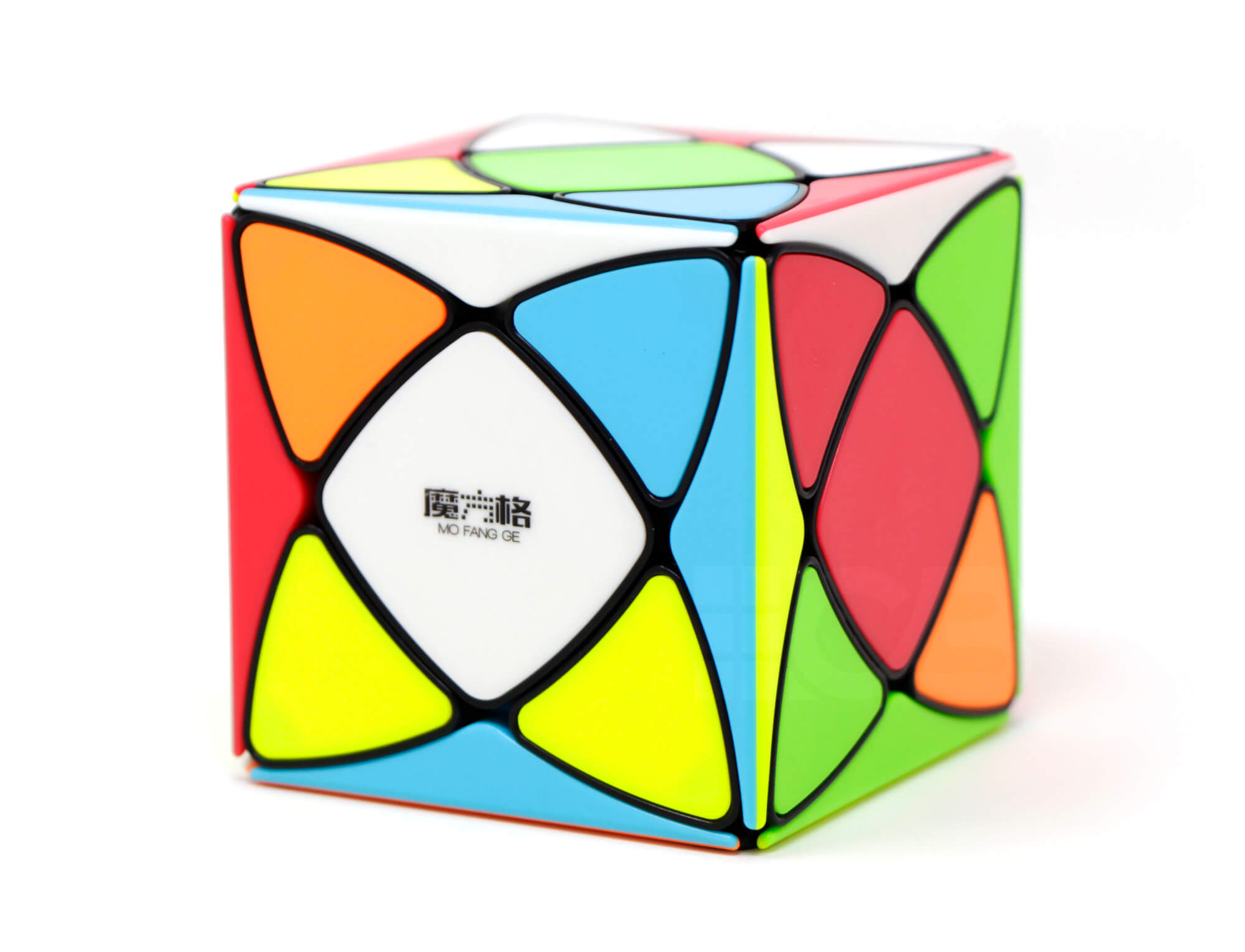 Ivy Cube colorido QiYi em vista frontal mostrando as cores stickerless