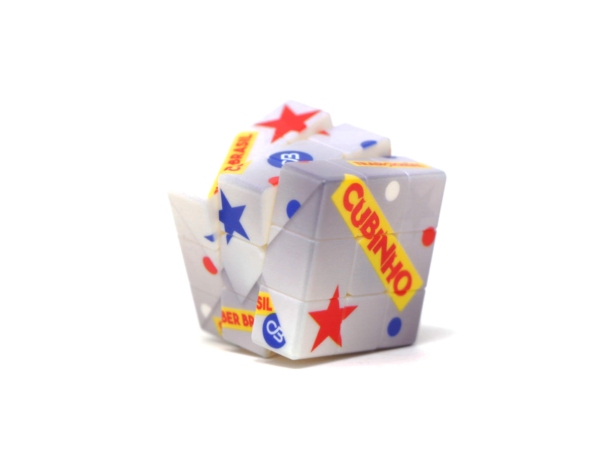 Mini Cubo Mágico 3x3 Dadinho Vinci Cube — detalhe da personalização colorida na face superior