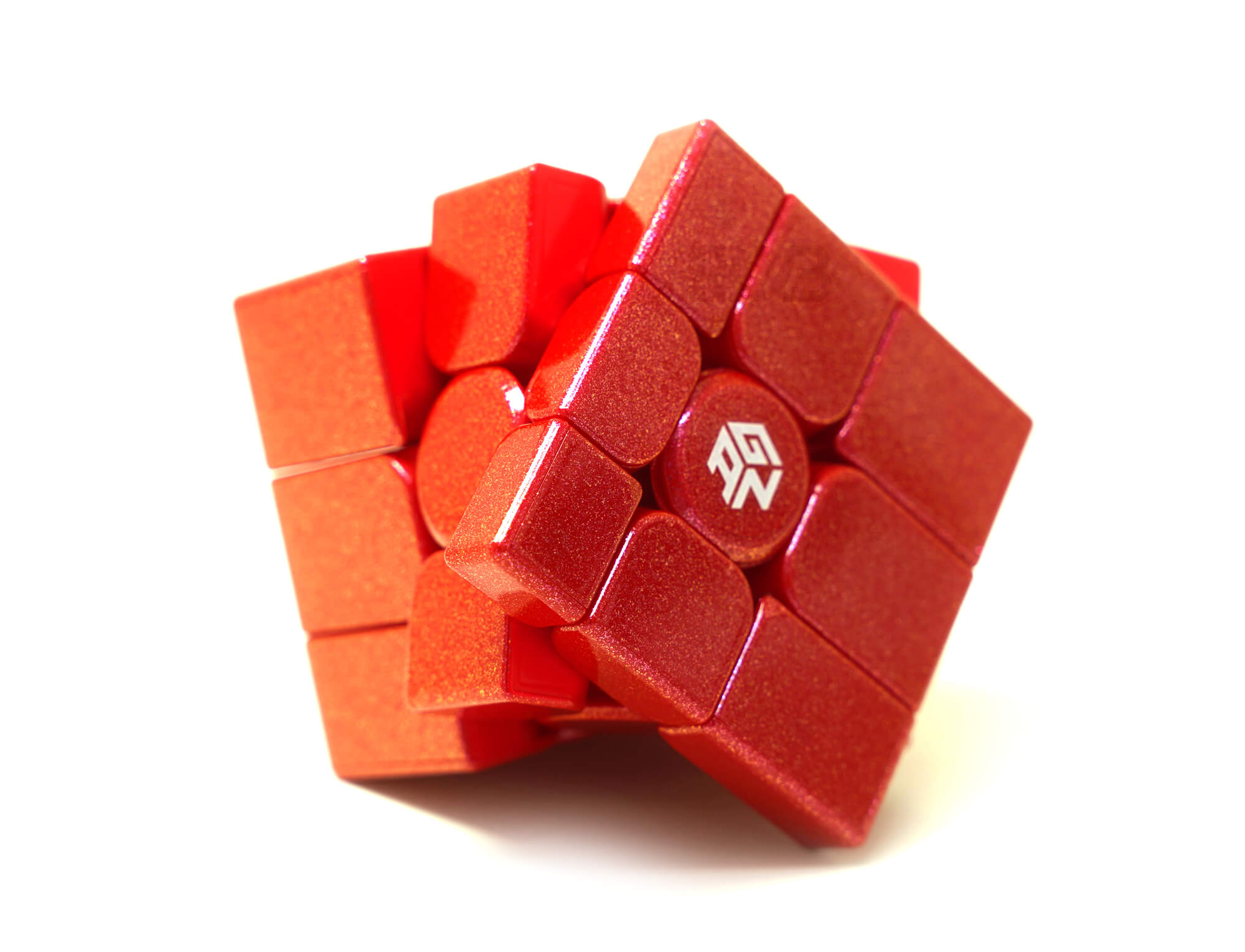 Mirror Blocks GAN Vermelho UV Magnético em ângulo de três quartos