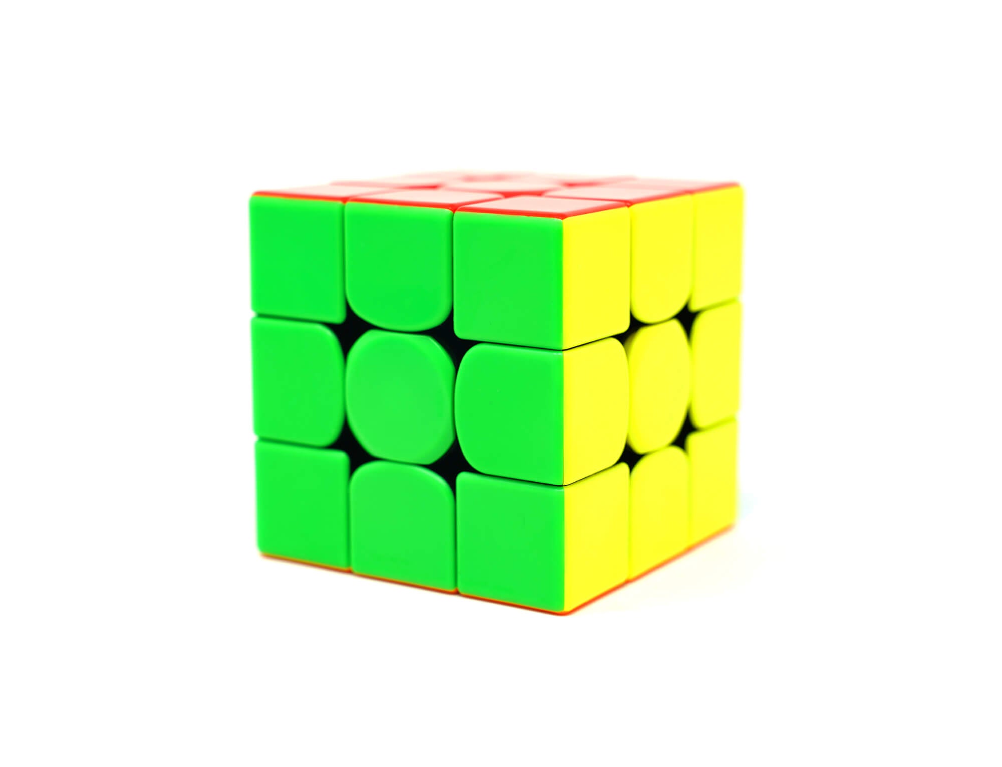 MSCube MS3X 3x3 em perspectiva mostrando as seis faces coloridas
