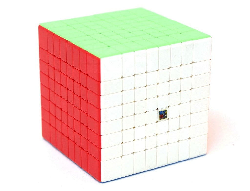 Cubo Mágico 8x8 Meilong MoYu em ângulo lateral mostrando a profundidade das camadas