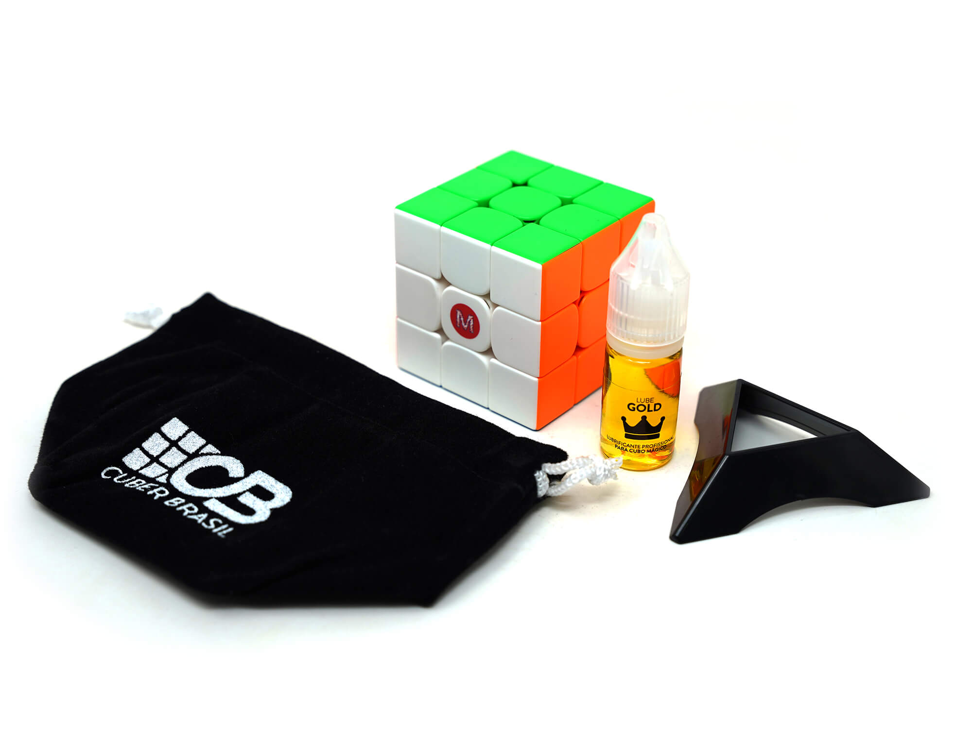 Cubo Mágico 3x3 Manual do Mundo Cuber Pro — imagem de detalhe do acabamento stickerless