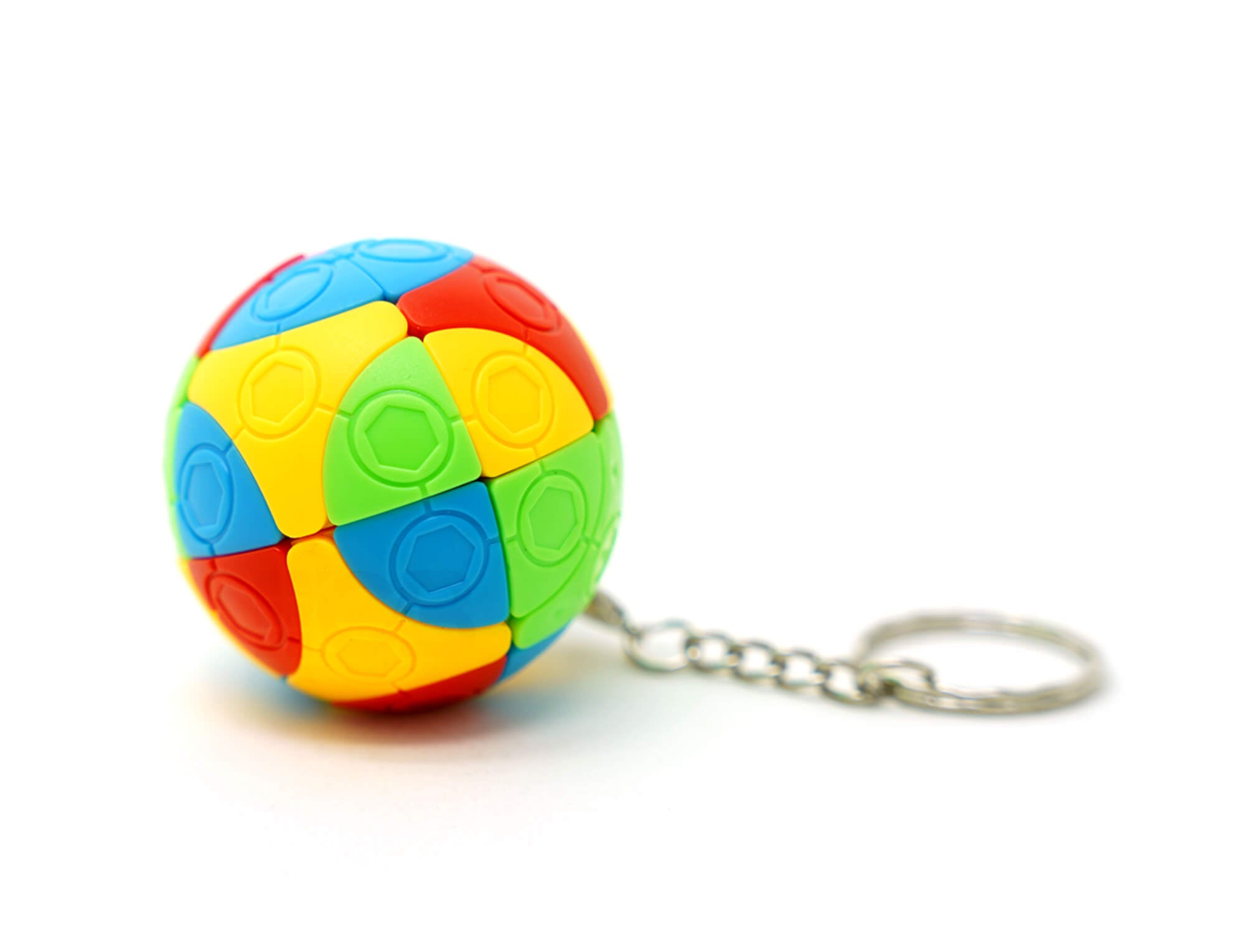 Chaveiro cubo mágico Marusenko Sphere Fanxin — argola metálica para chaveiro em destaque