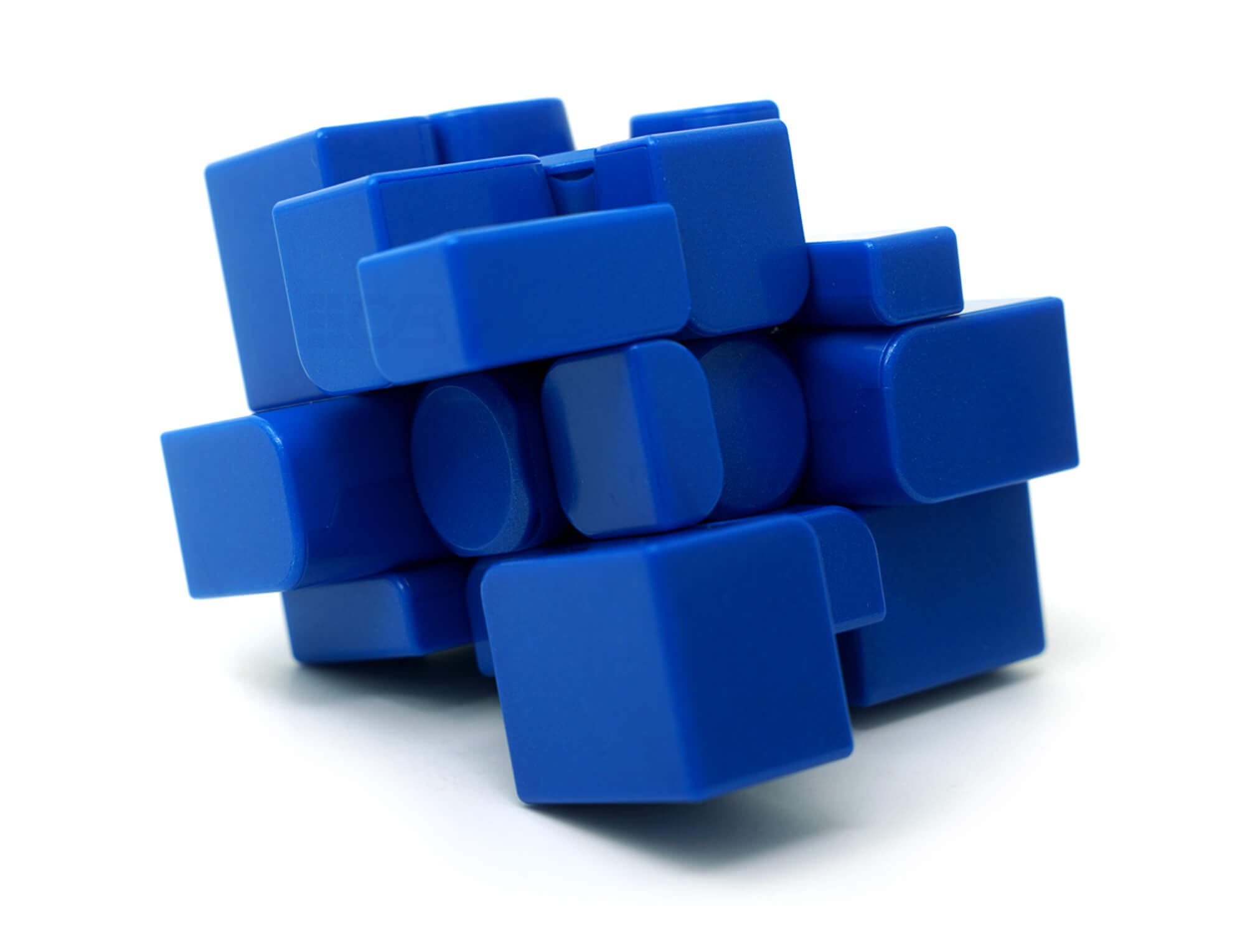 Mirror Blocks 3x3 Azul V2 MoYu — detalhe do acabamento espelhado azul
